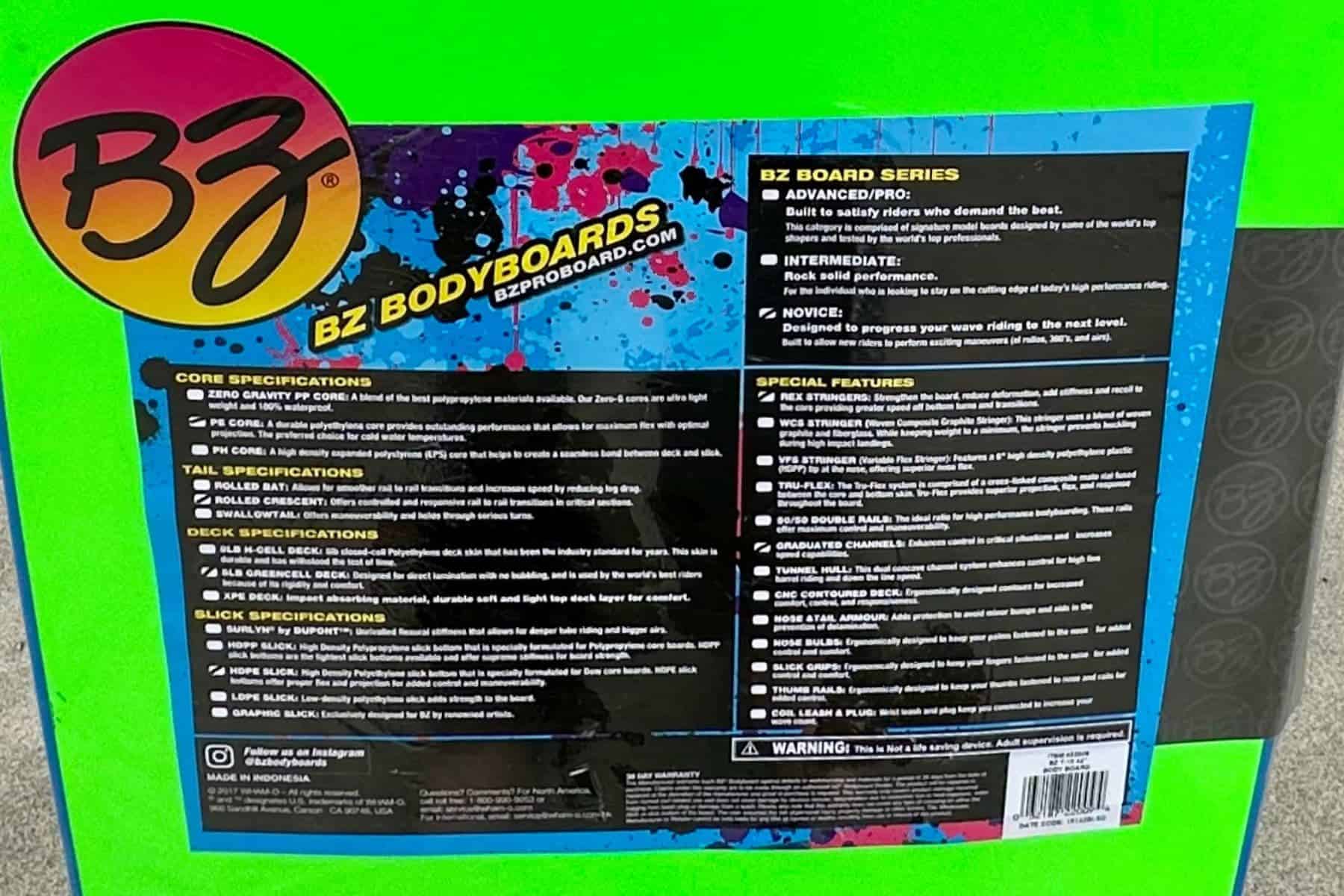 Bz T 10 Bodyboard Materials