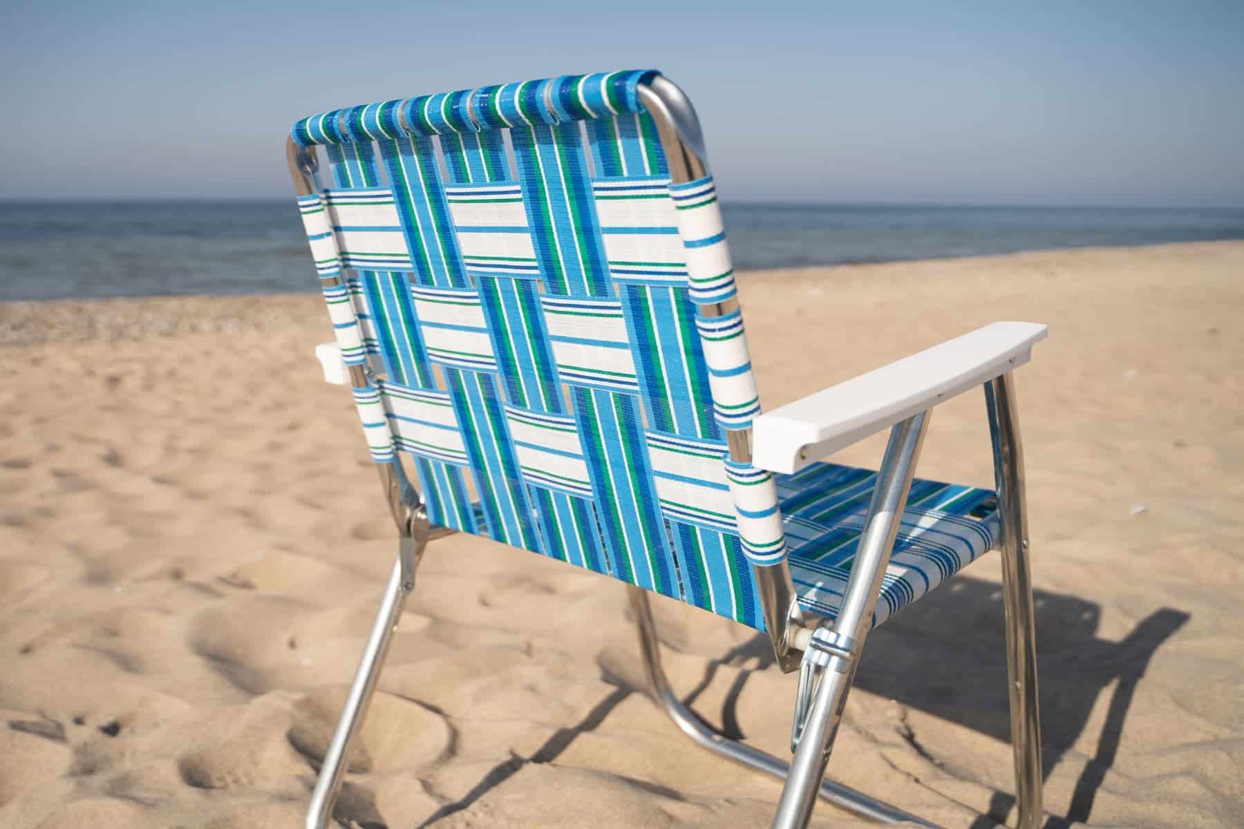 Lawn Chair Usa Aluminum Webbed Back View