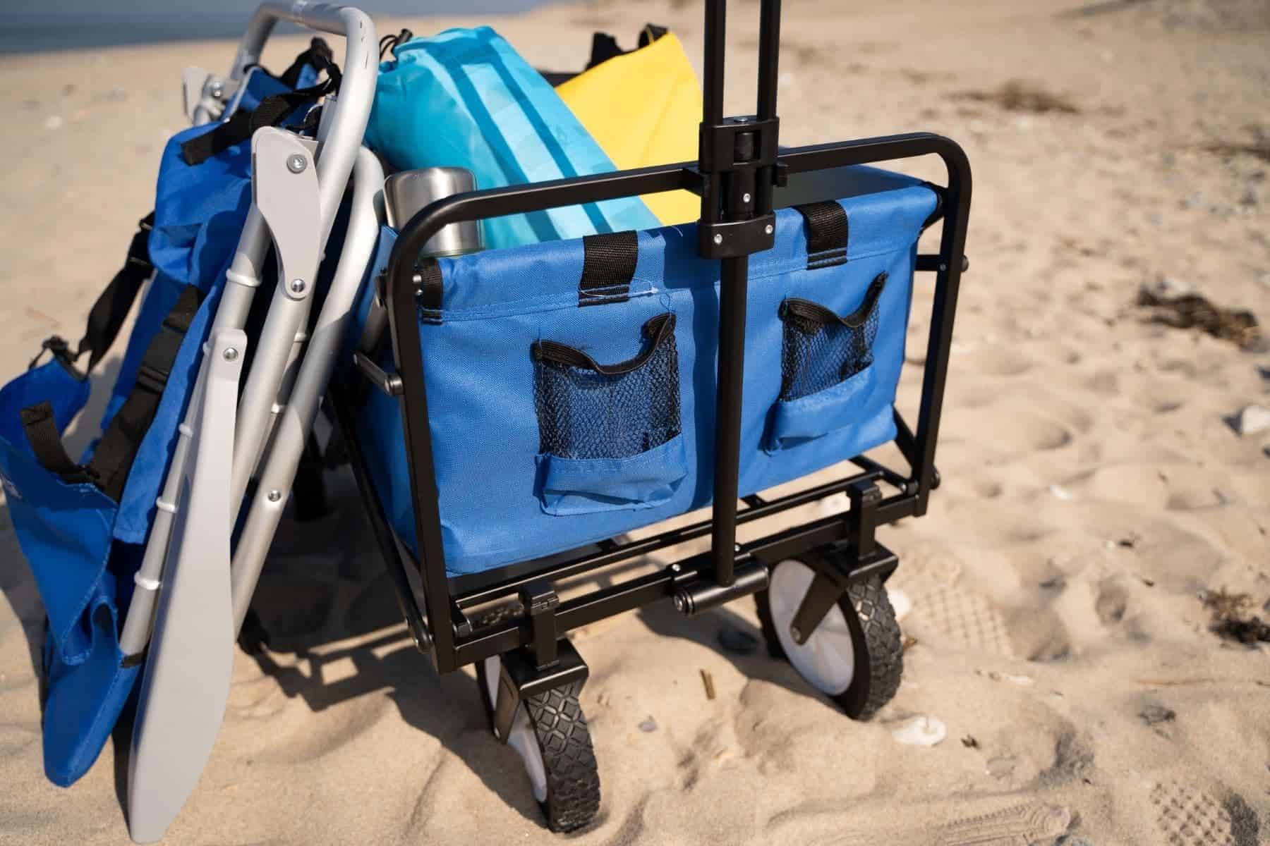 mac sports heavy duty beach wagon back pockets