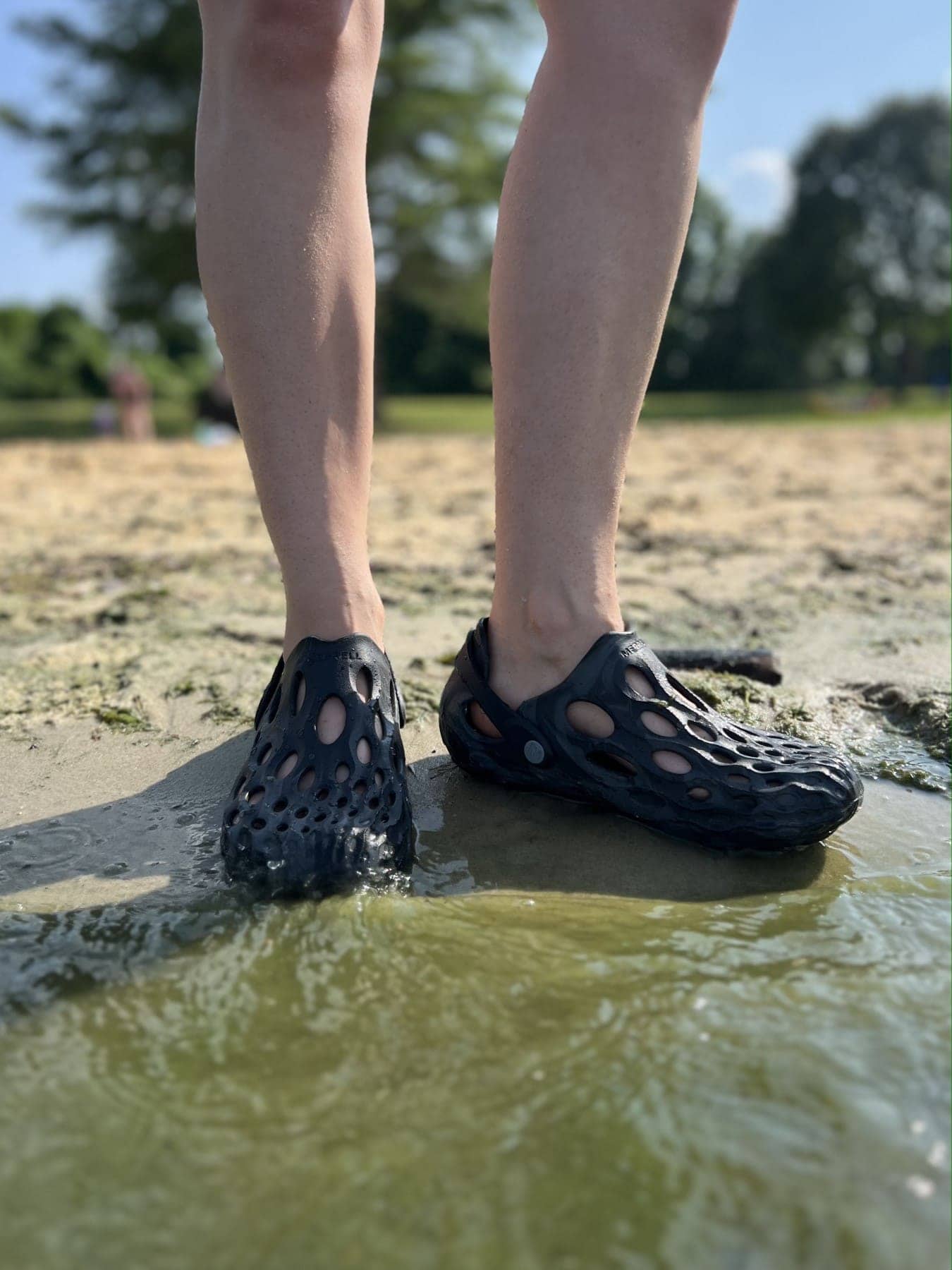 Merrell Hydro Mocs On Water Pose