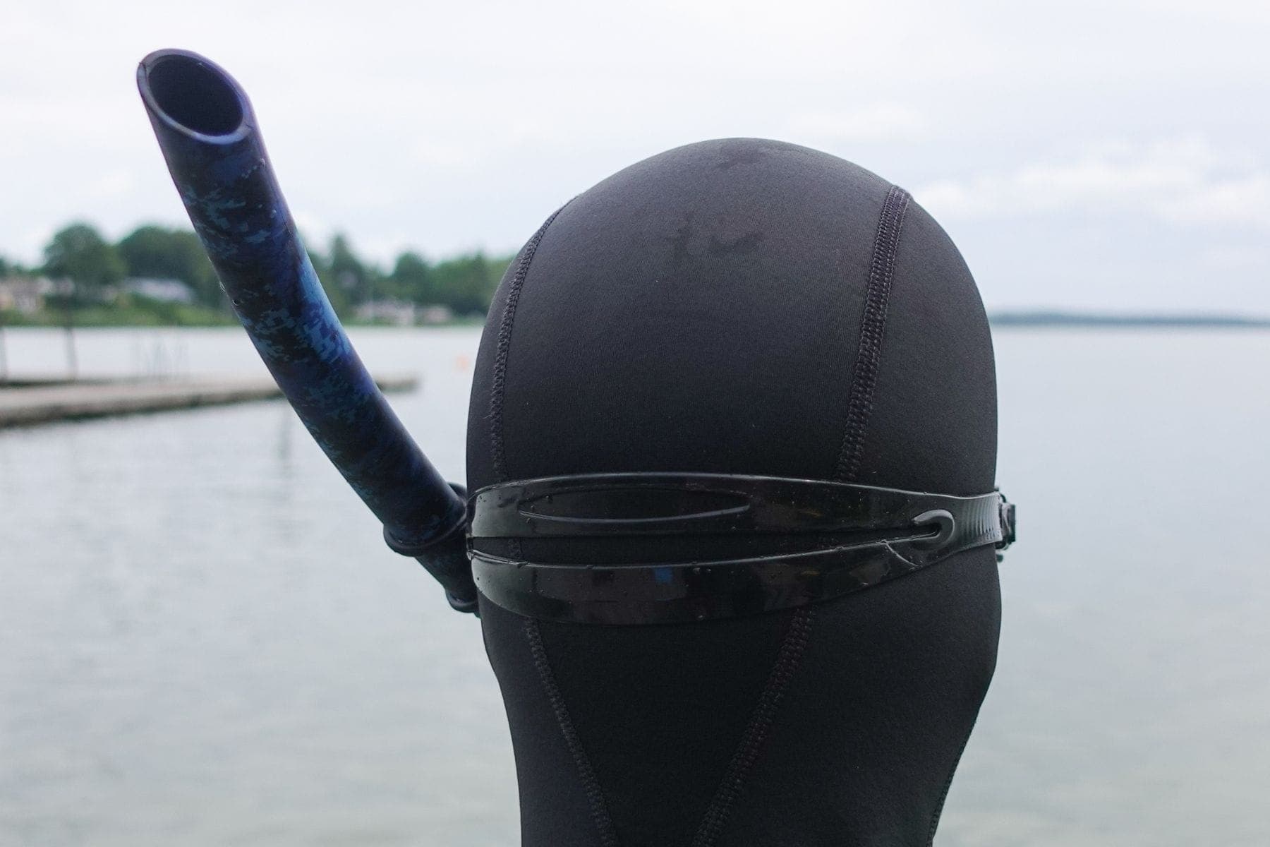 oceanic predator snorkeling mask back view