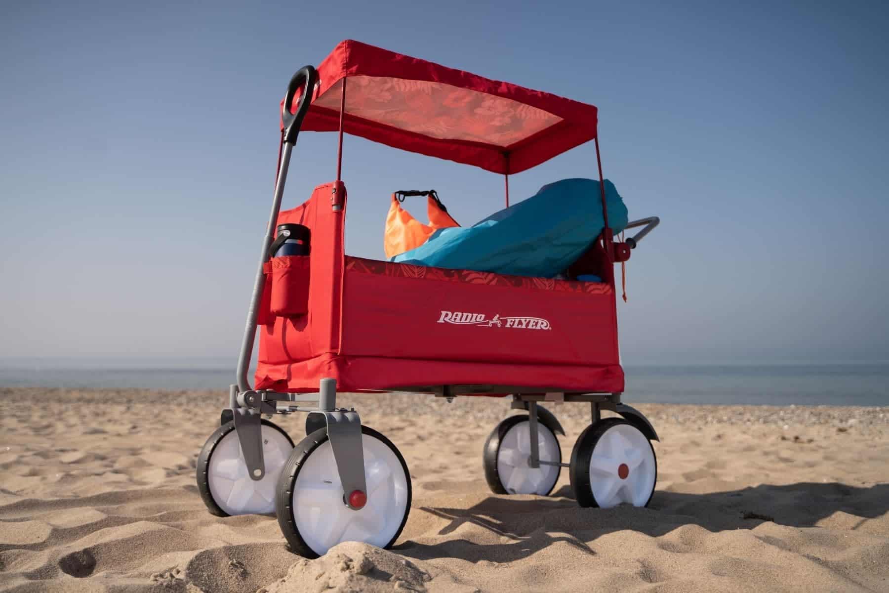 radio flyer 3 in 1 beach wagon side view