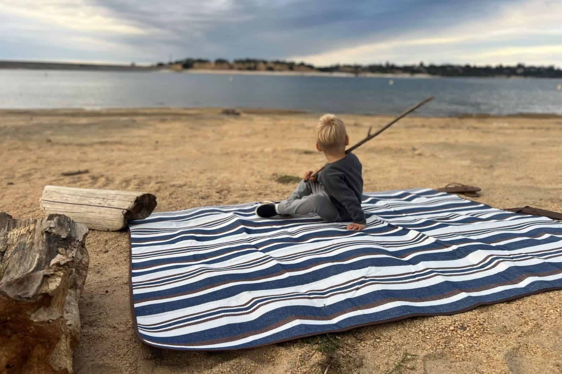 Scuddles Extra Large Picnic & Outdoor Blanket | Dual Layer Water-Resistant Mat | Portable Tote Carry Handle | Beach Camping Park Mat