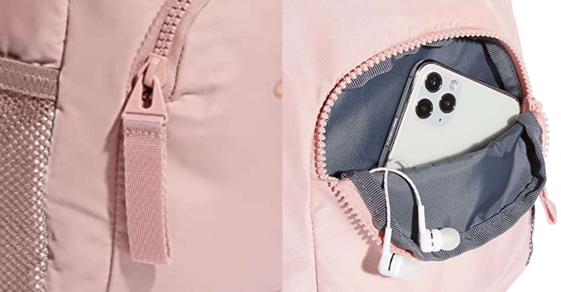 The pull tab keeps small items accessible in the front pocket. 