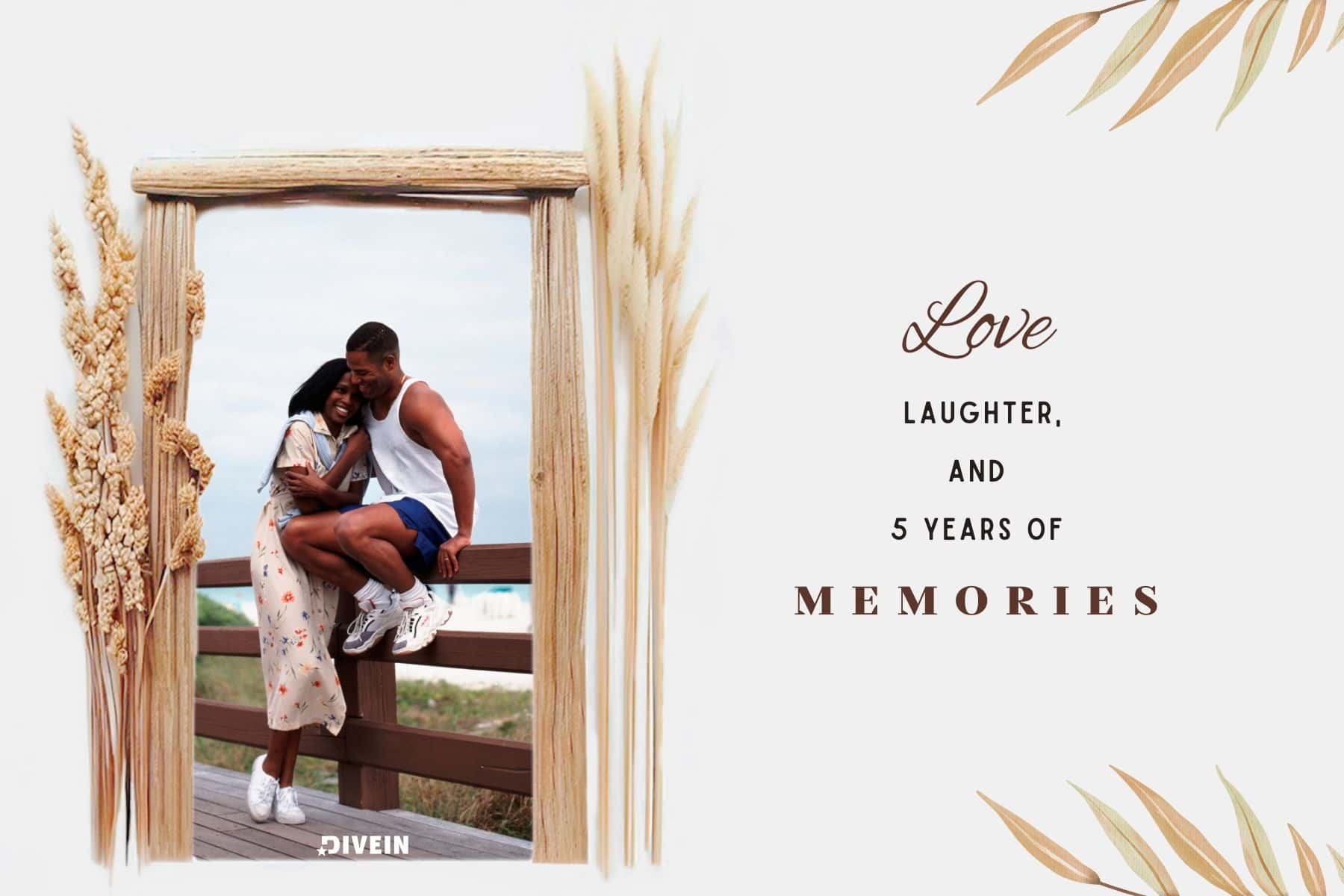 5 year anniversary captions. love laughter and 5 years of memories