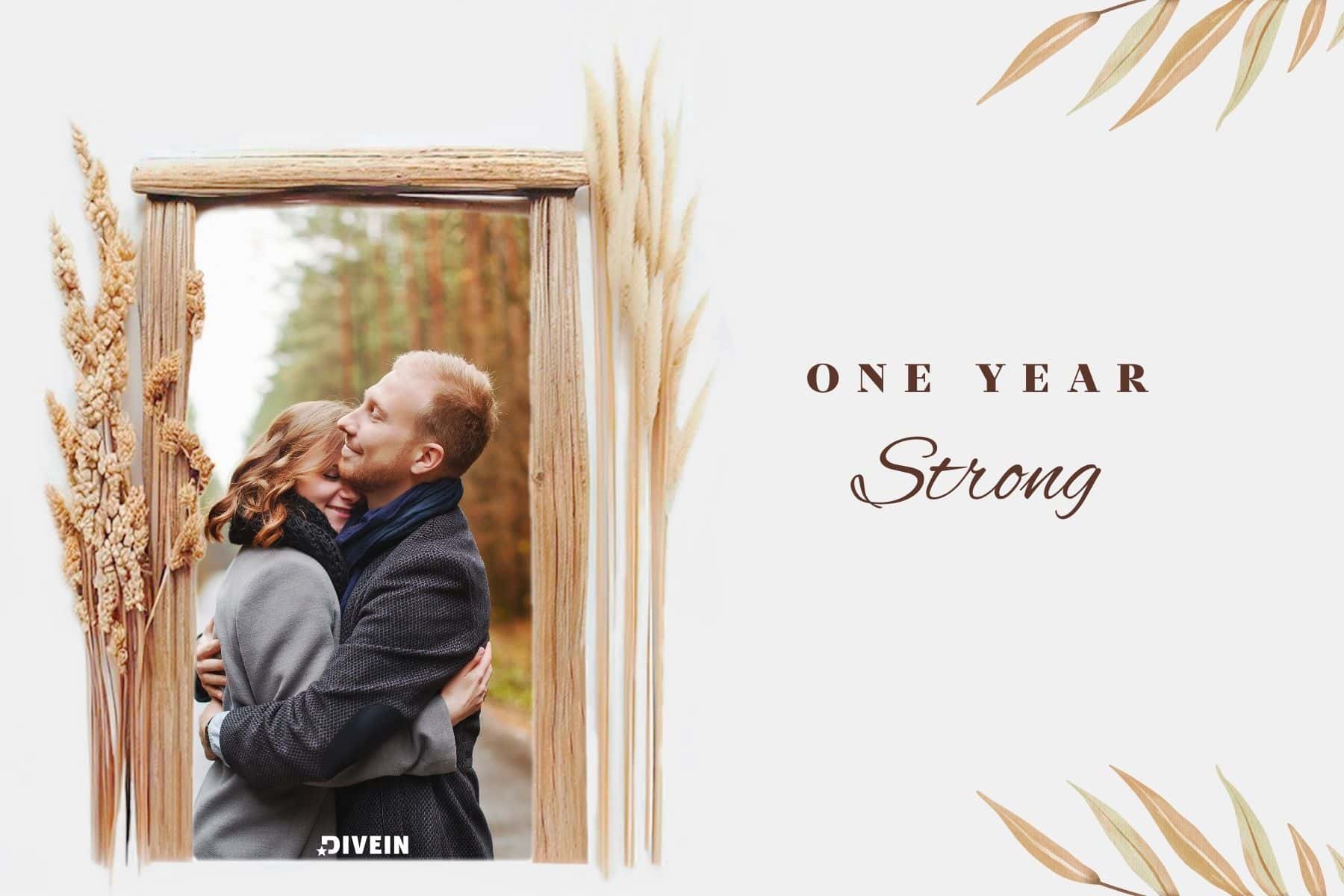 1 year wedding anniversary captions. one year strong