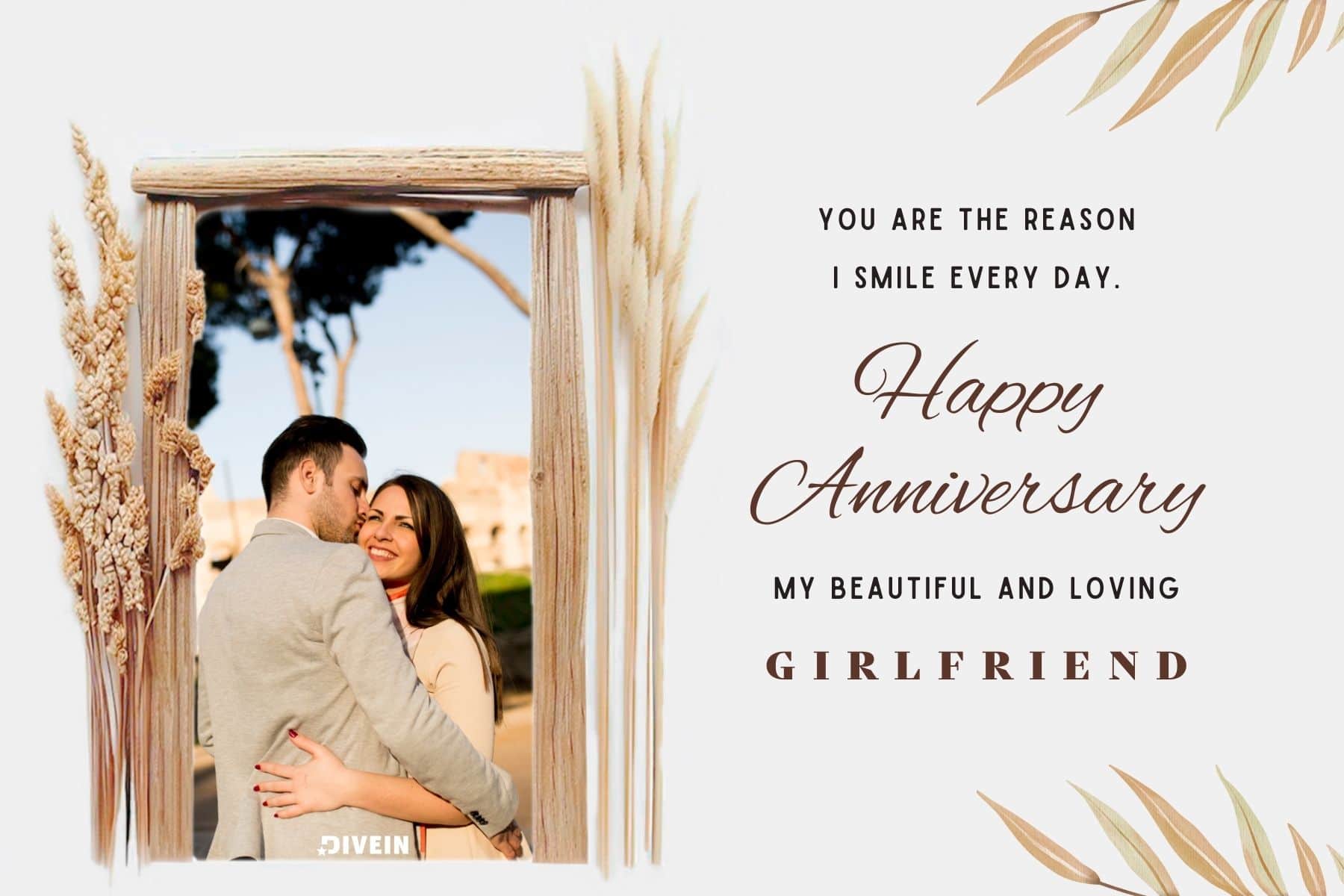 anniversary captions for my girlfriend. you are the reason I smile every day. happy anniversary my beautiful and loving girlfriend