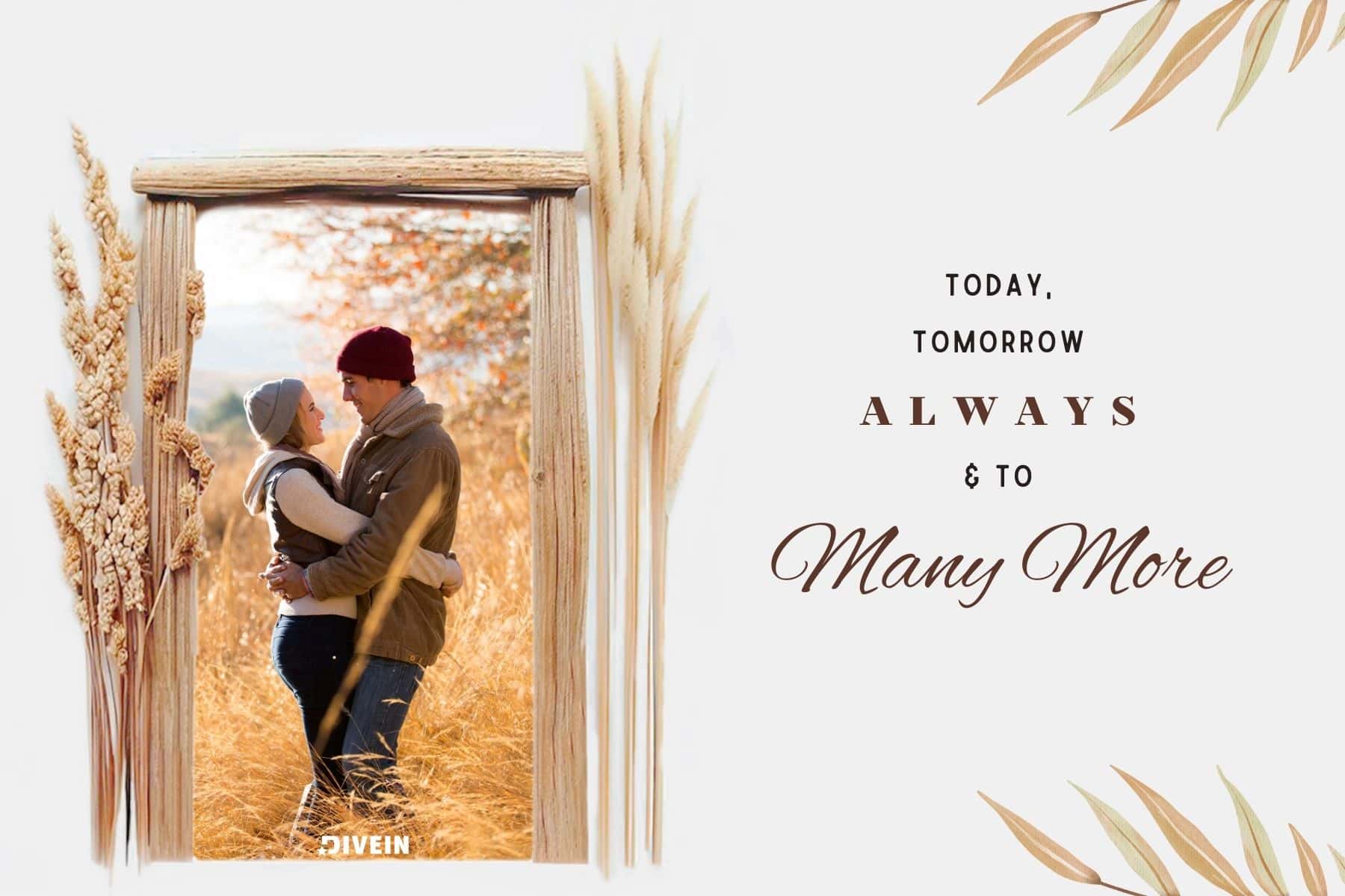 wedding anniversary captions for my wife. today tomorrow always & to many more