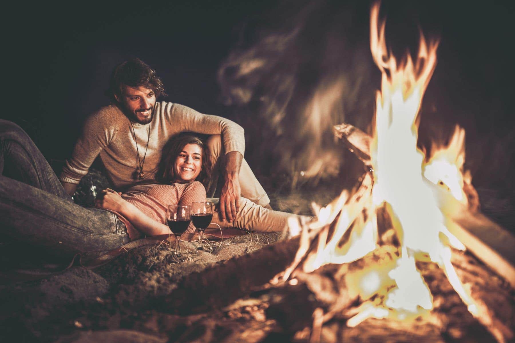 cheap anniversary date ideas. campfire and s'mores night