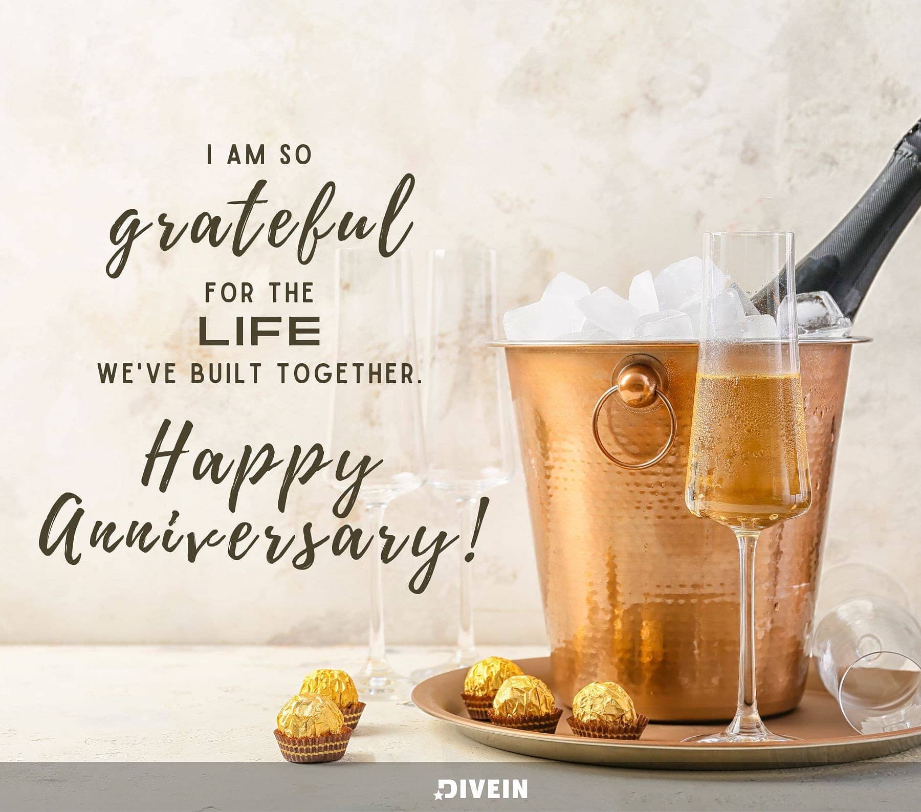 Short Anniversary Quotes. I am so grateful for the life we have built together. Happy anniversary!