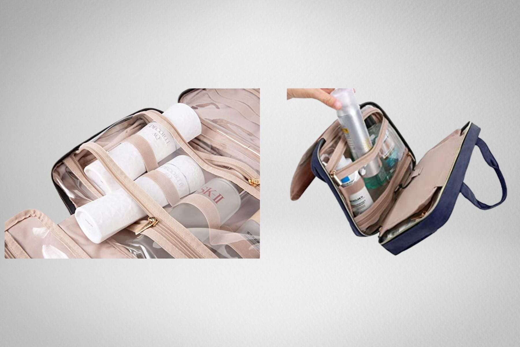 The 2-zipper compartment is convenient. 
