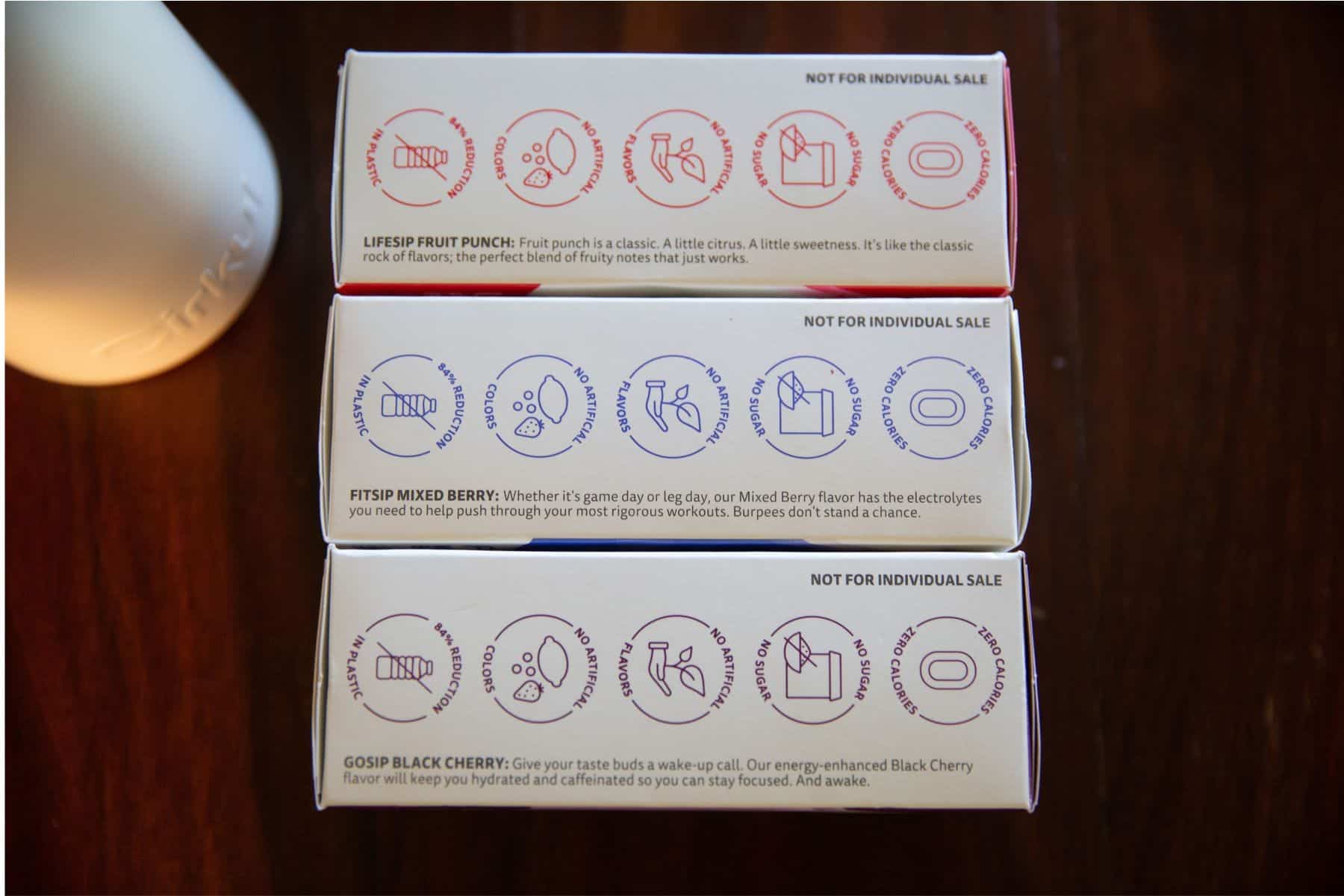 Each Cirkul Water Bottle cartridge comes in a single box. They cost between $3-$3.75