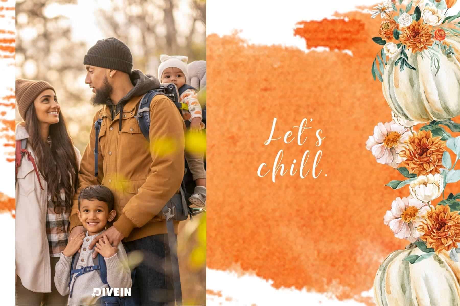 fall photo dump captions.lets chill