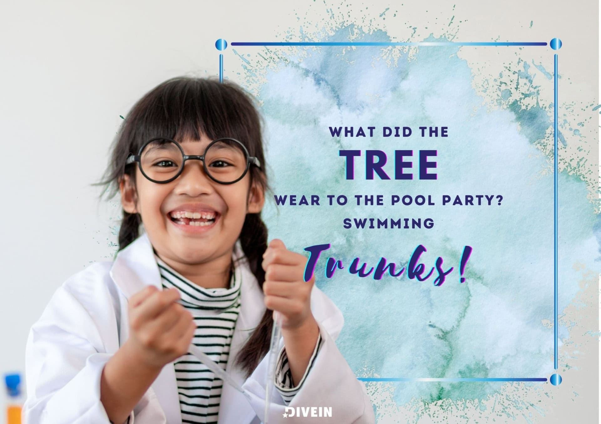 what did the tree wear to the pool party_ swimming trunks!