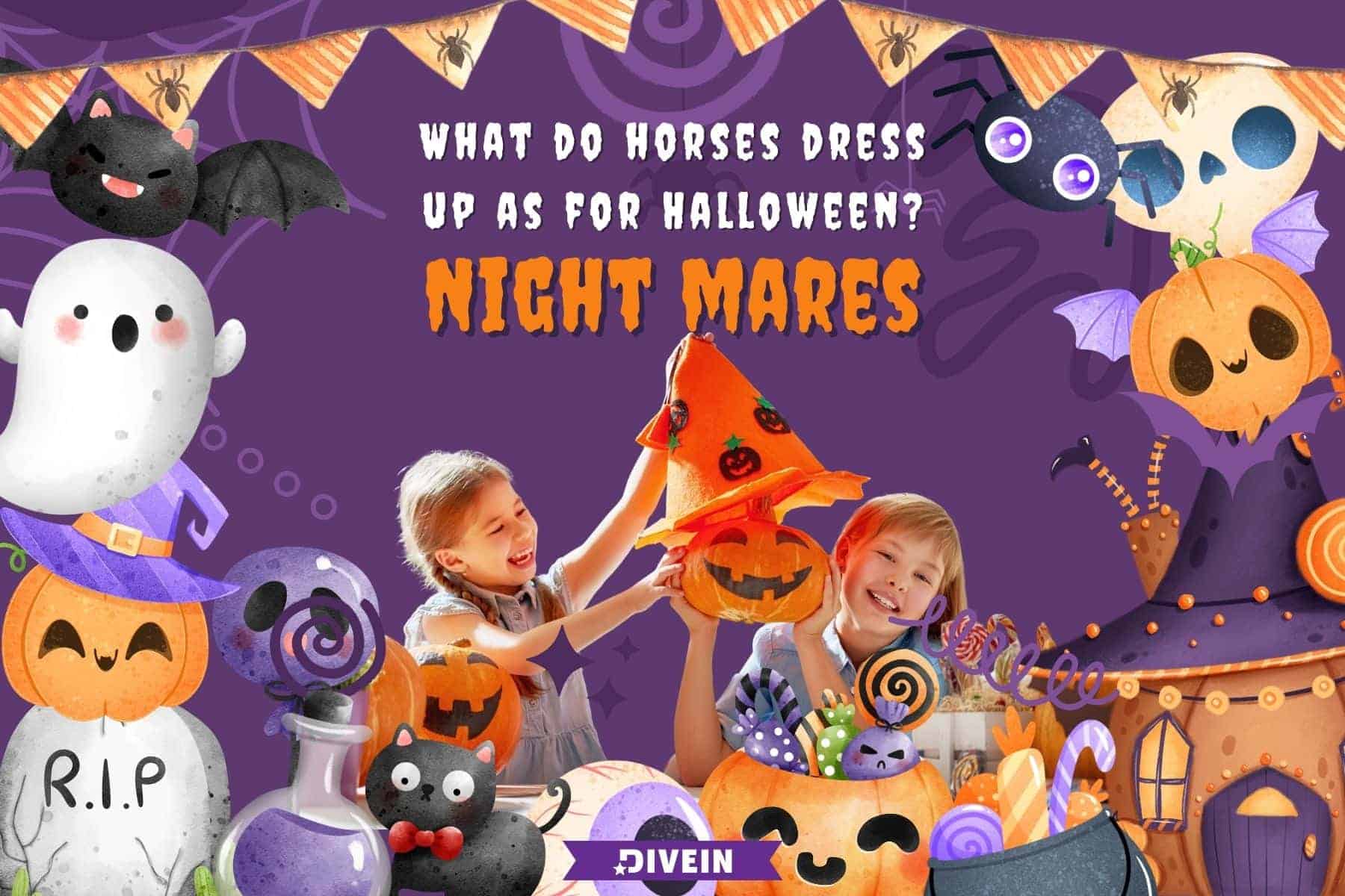 silly halloween jokes for kids. what do horses dress up as for halloween. night mares