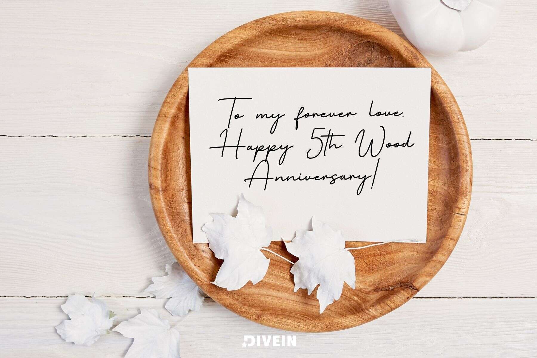 5 year wood anniversary card messages