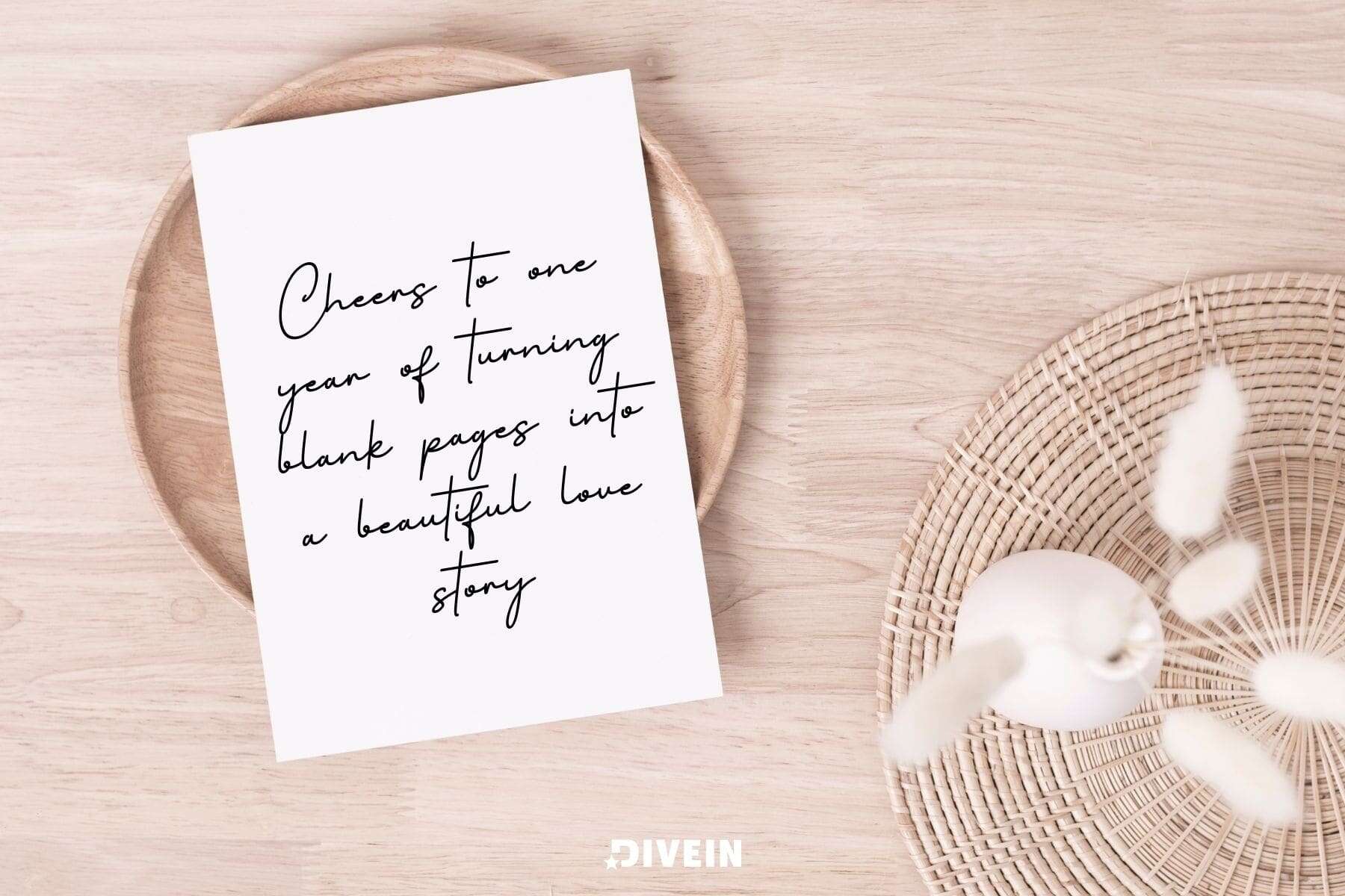 one year paper anniversary card messages