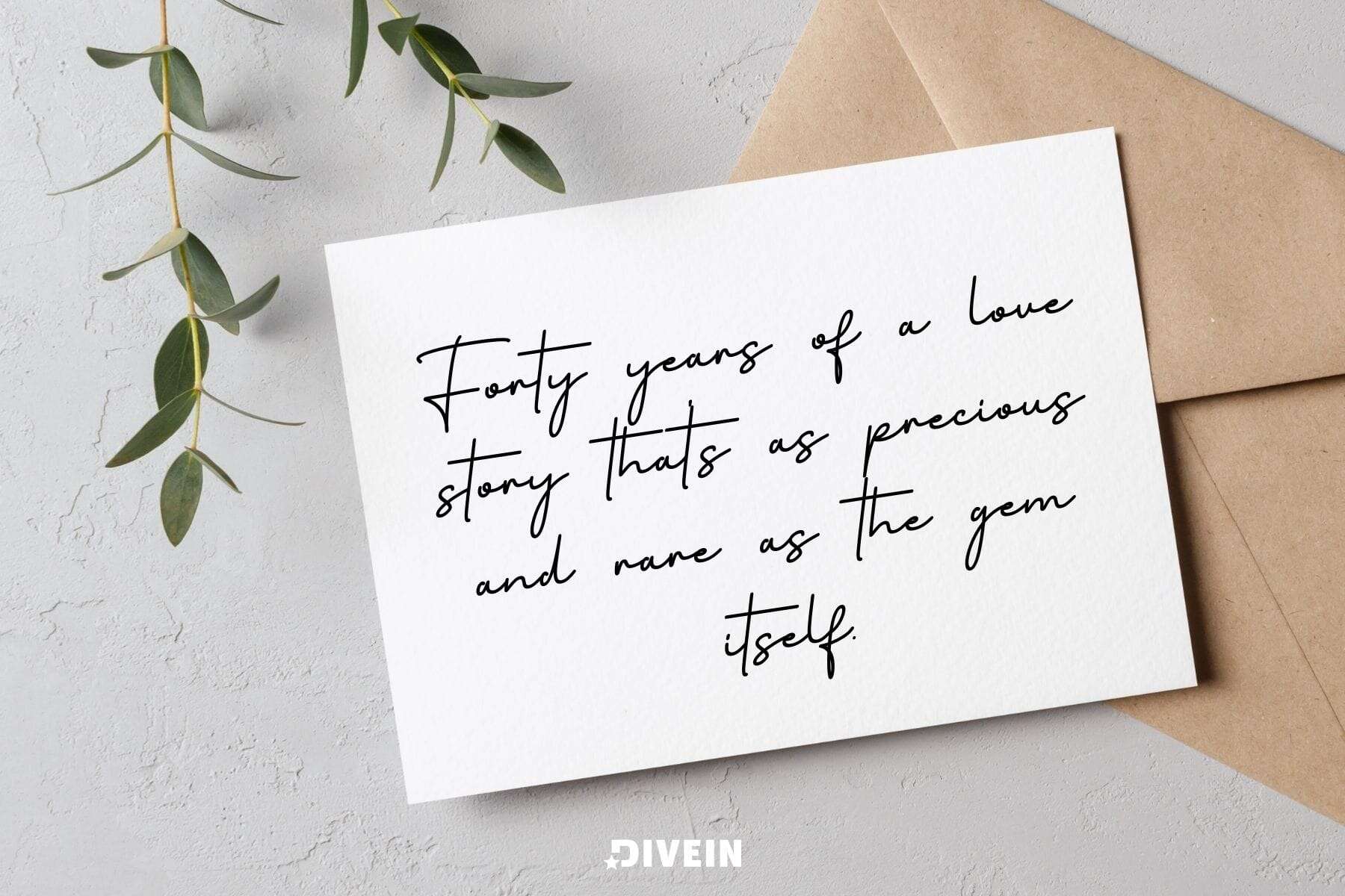 40th ruby wedding anniversary message