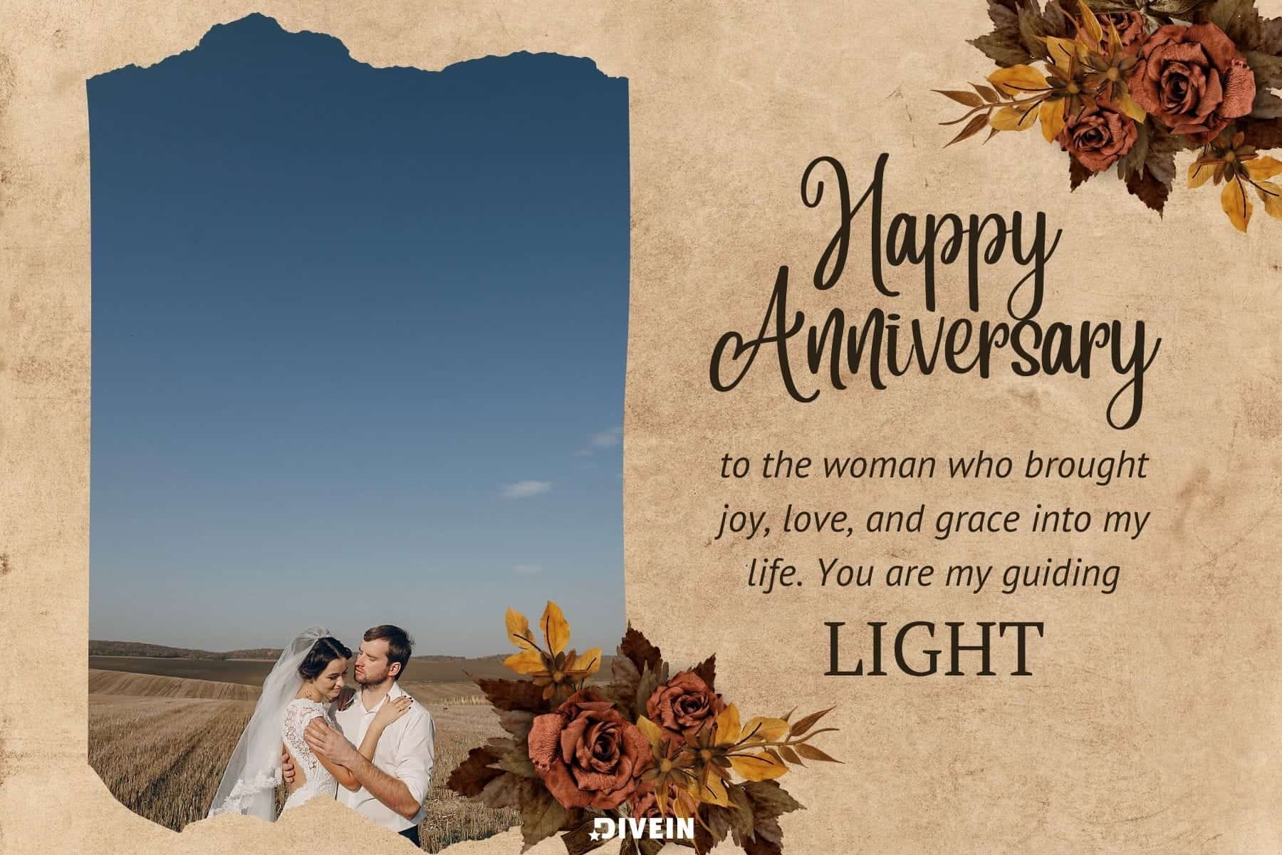 happy anniversary to my wife in heaven. happy anniversary to the woman who brought joy love and grace into my life. you are my guiding star