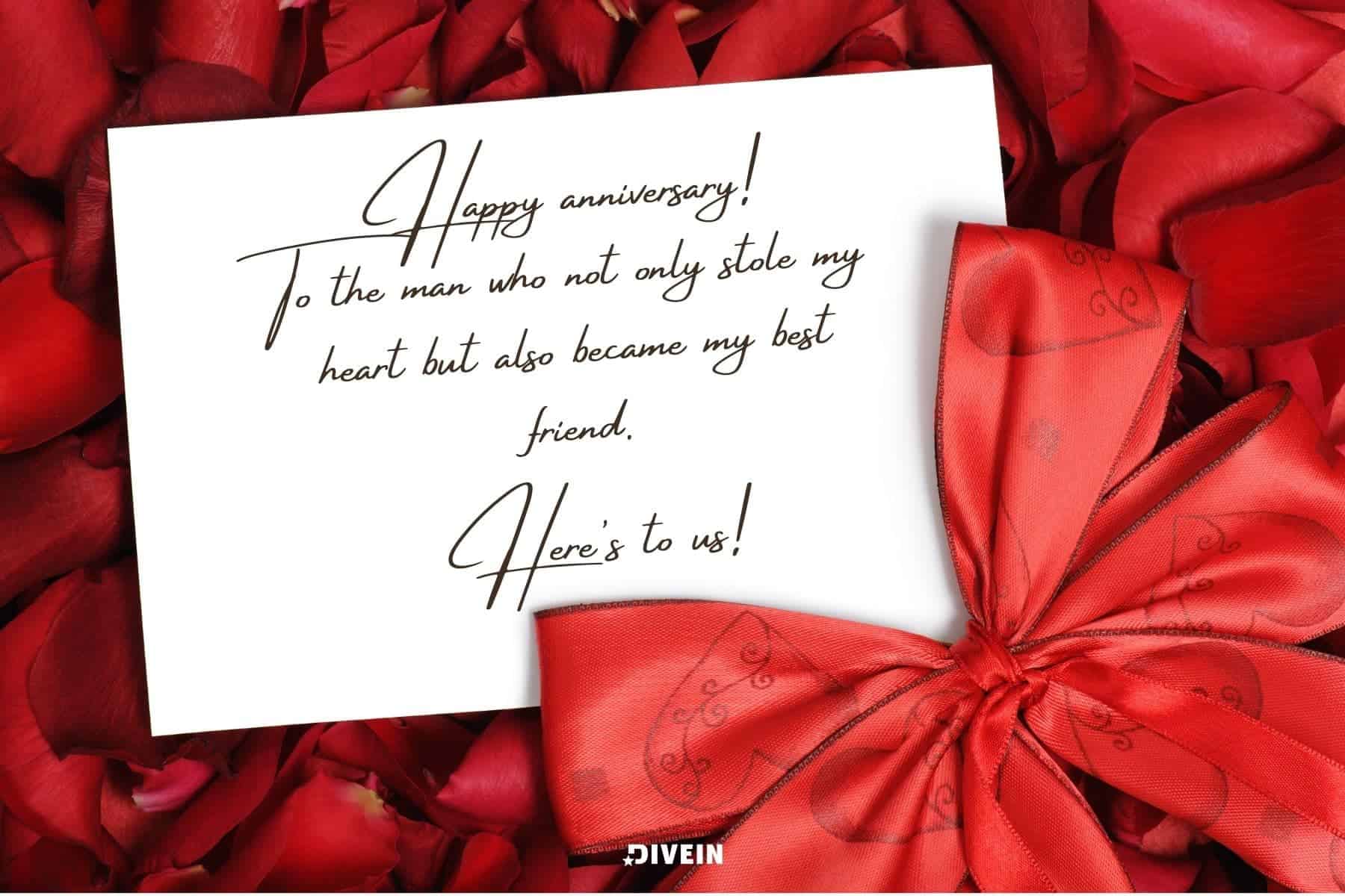 happy anniversary to my best friend and husband