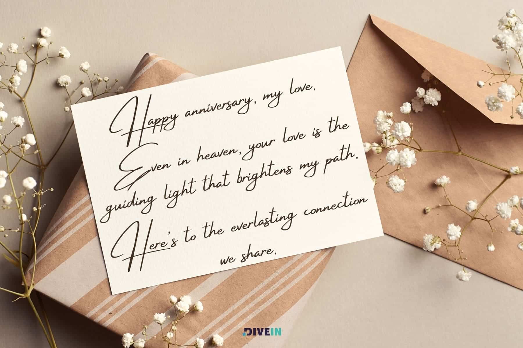 happy anniversary to my husband in heaven