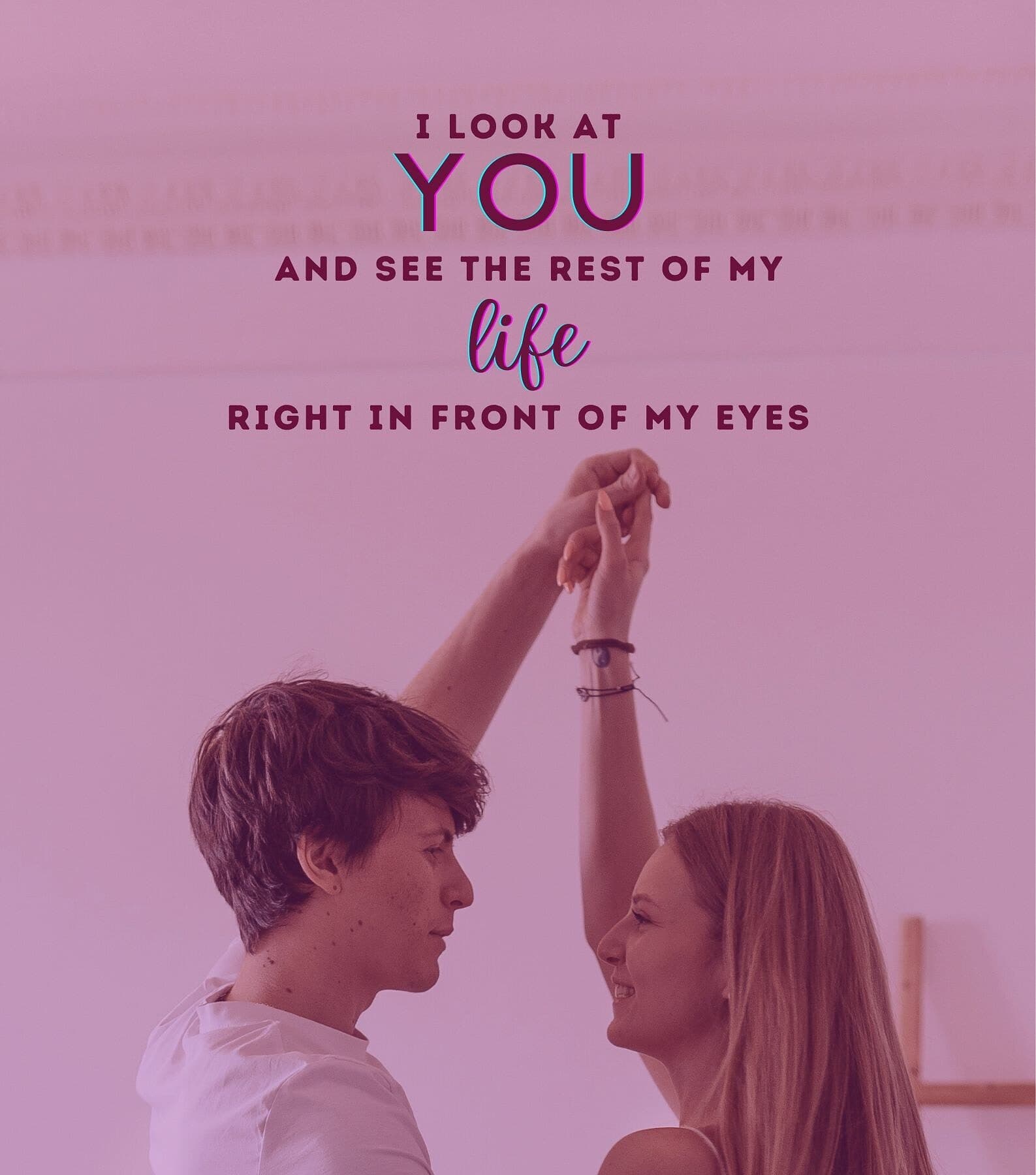 Heart Touching Romantic Love Quotes. I look at you and see the rest of my life in front of my eyes.
