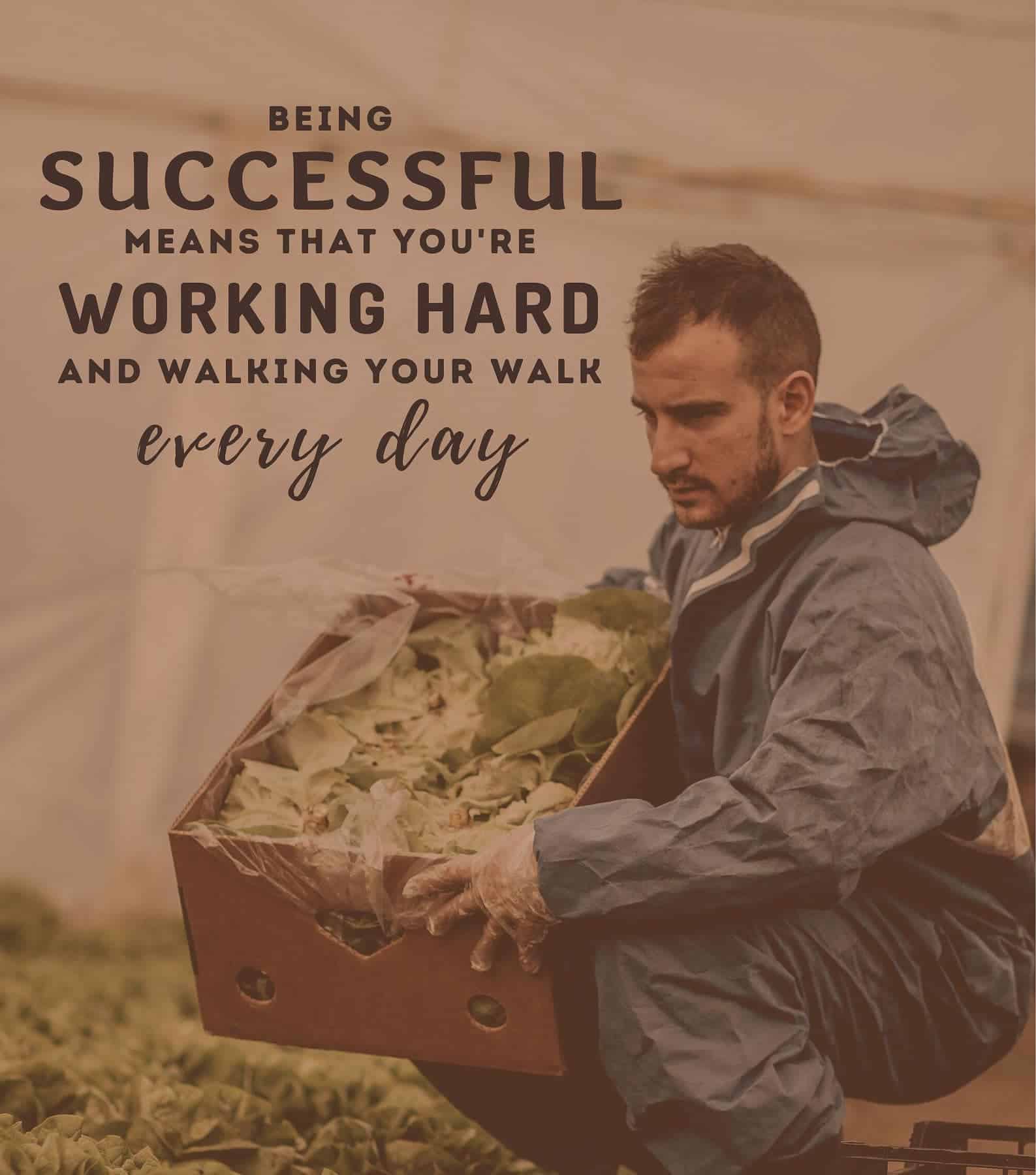 Motivational Quotes for Wednesday. Being successful means that you’re working hard and walking your walk every day.