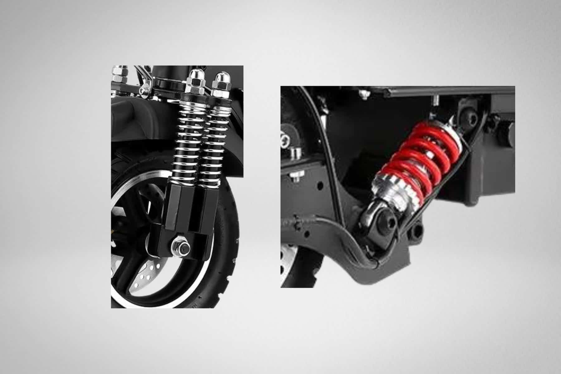The 6-spring suspension system absorbs impact well. 
