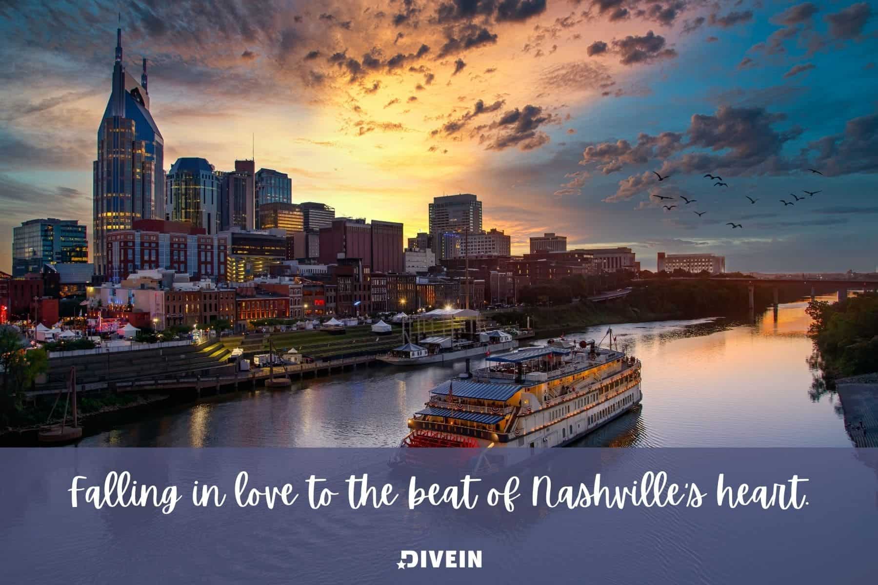 nashville instagram captions for couples. falling in love to the beat of nashvilles heart