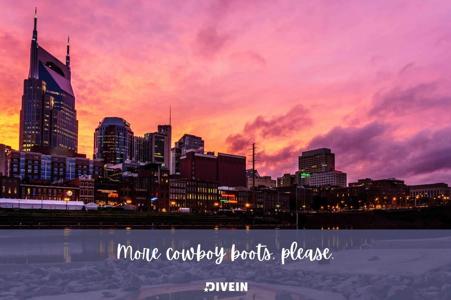 nashville travel captions. more cowboy boots please