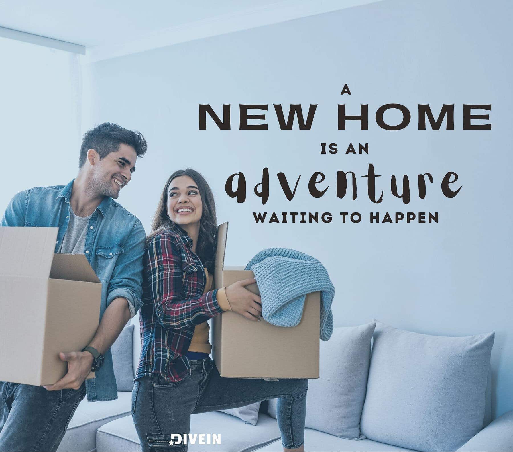 Short New Home Quotes. A new home is an adventure waiting to happen.