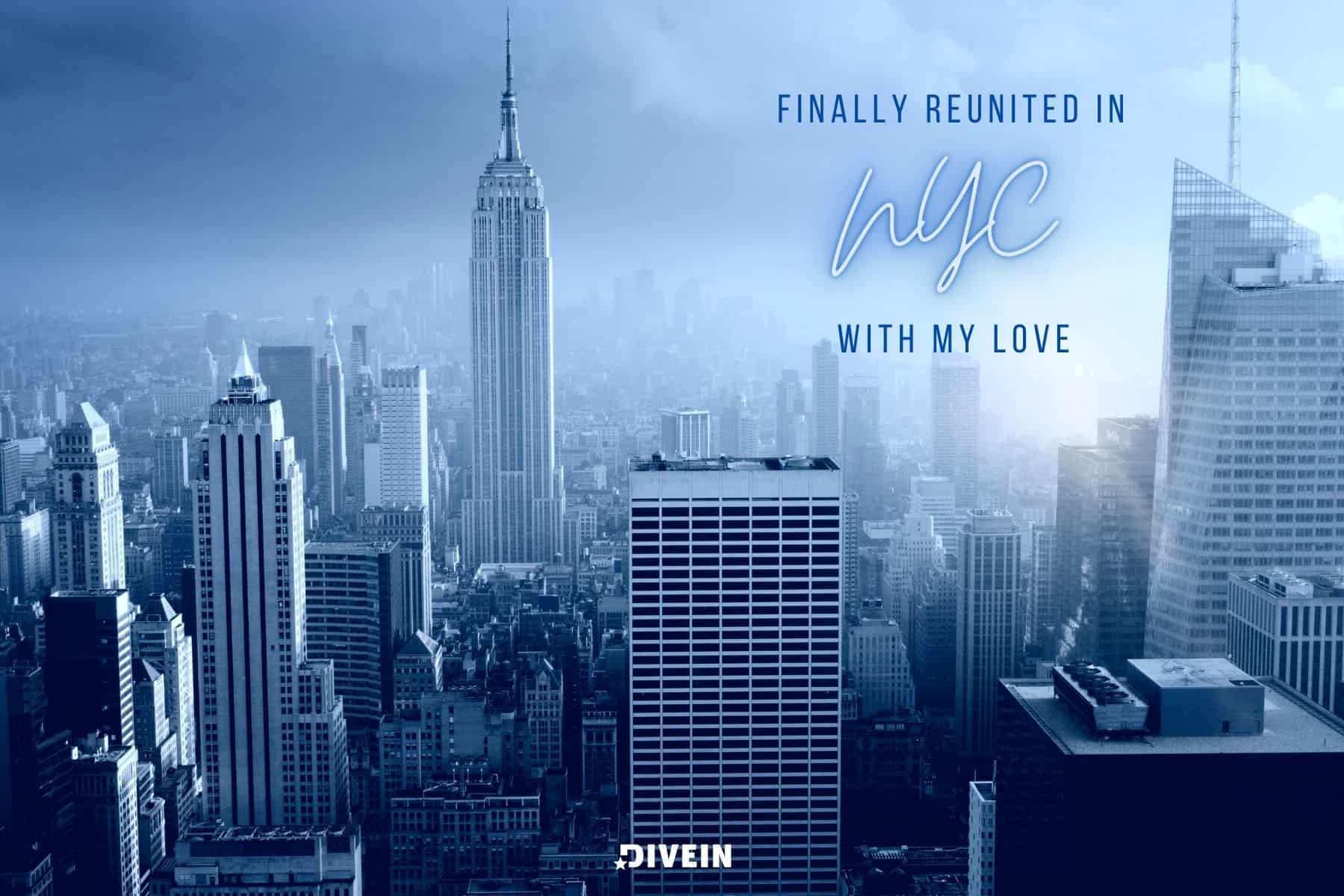 cute new york captions for couples. finally reunited in nyc with my love