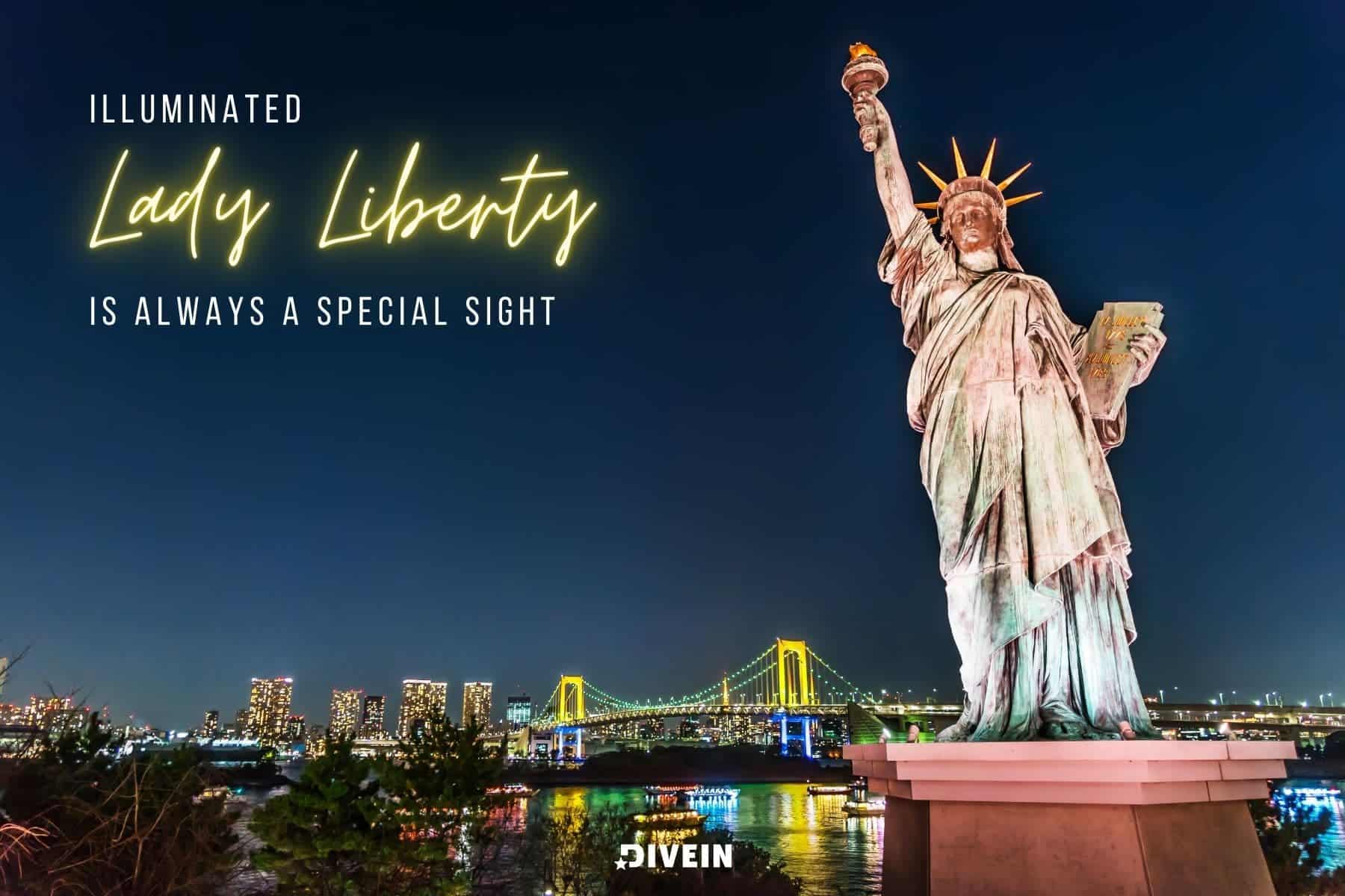 statue of liberty caption