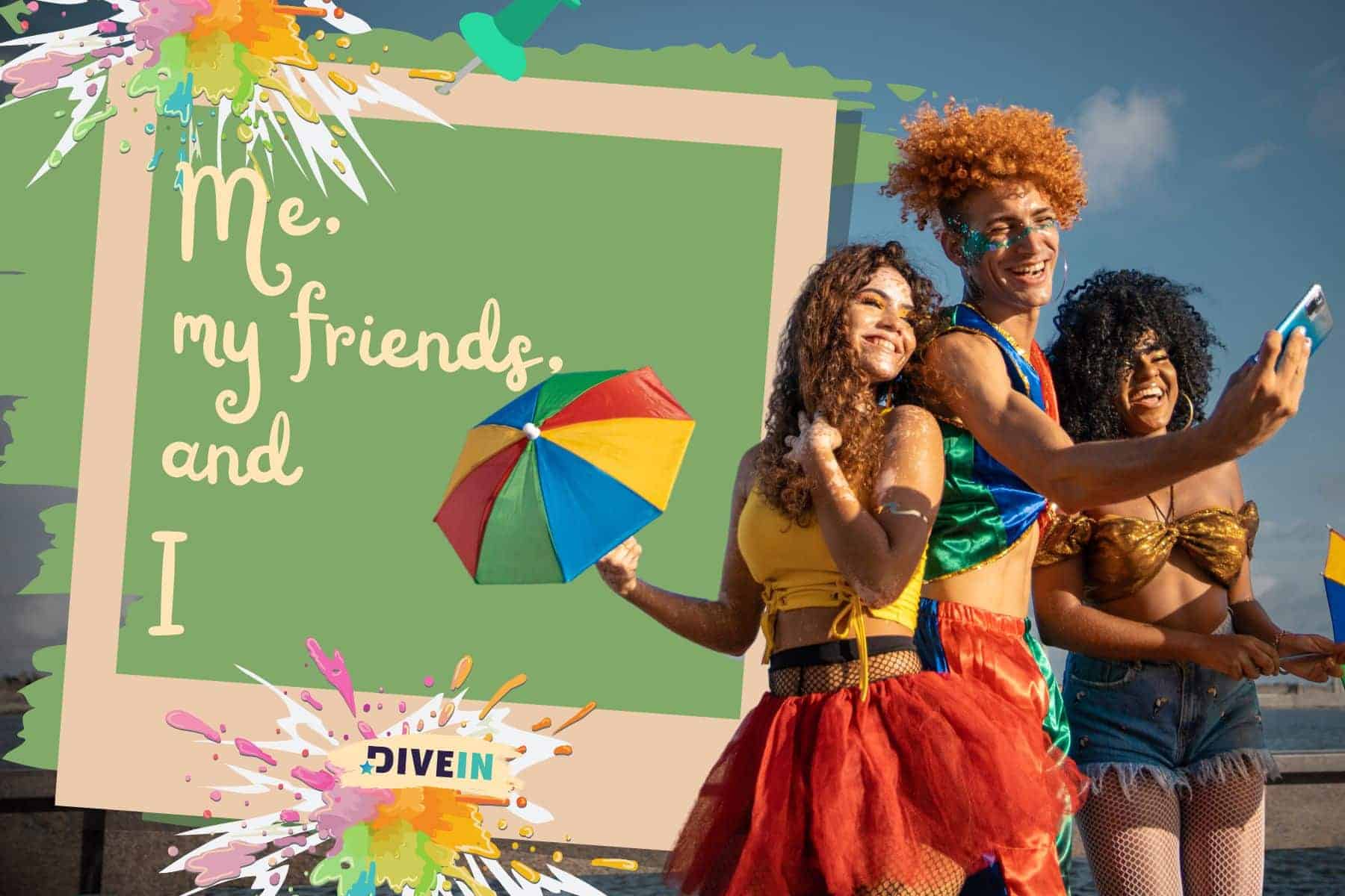 cute photo dump captions. me my friends and i