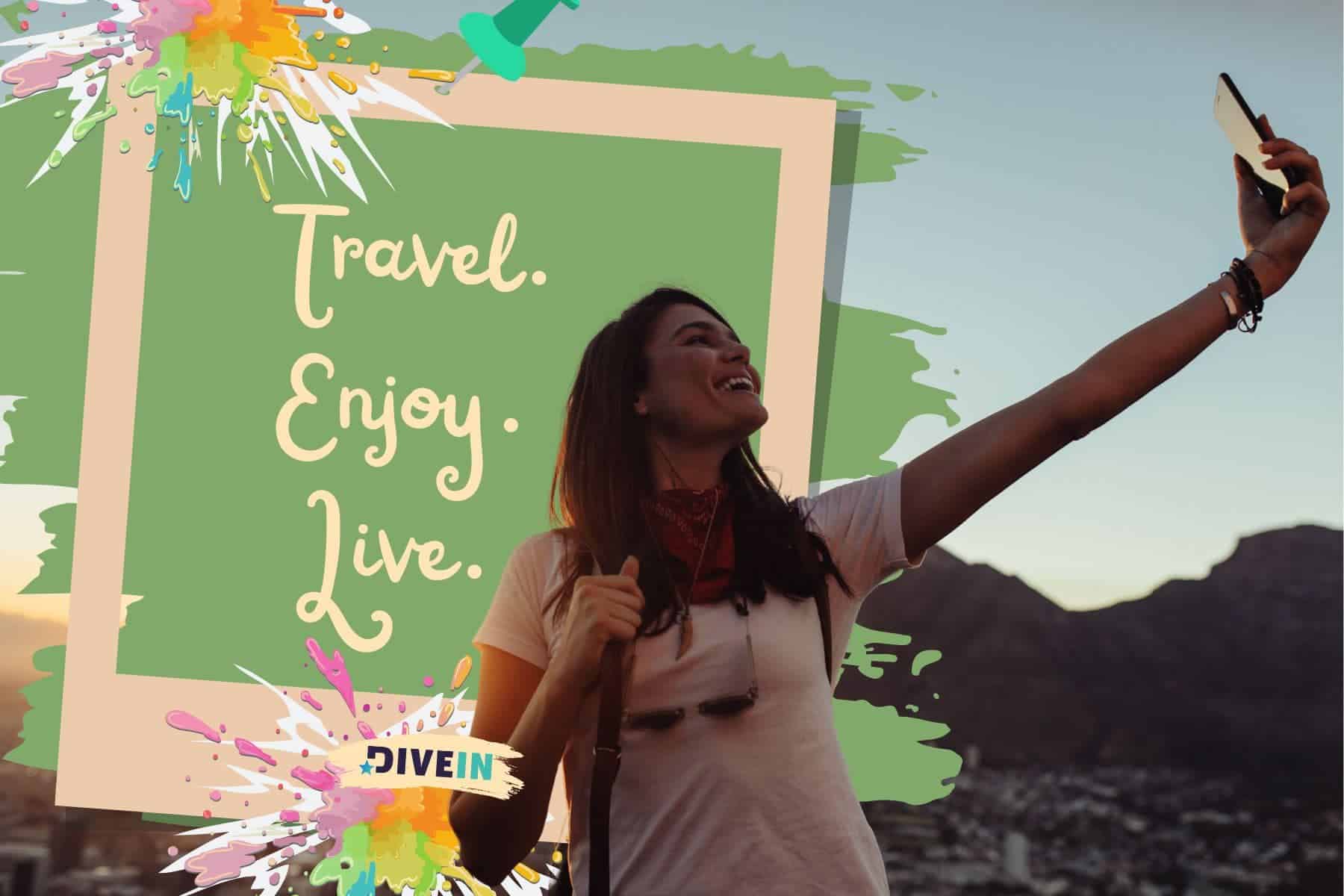 travel photo dump. travel. enjoy. live