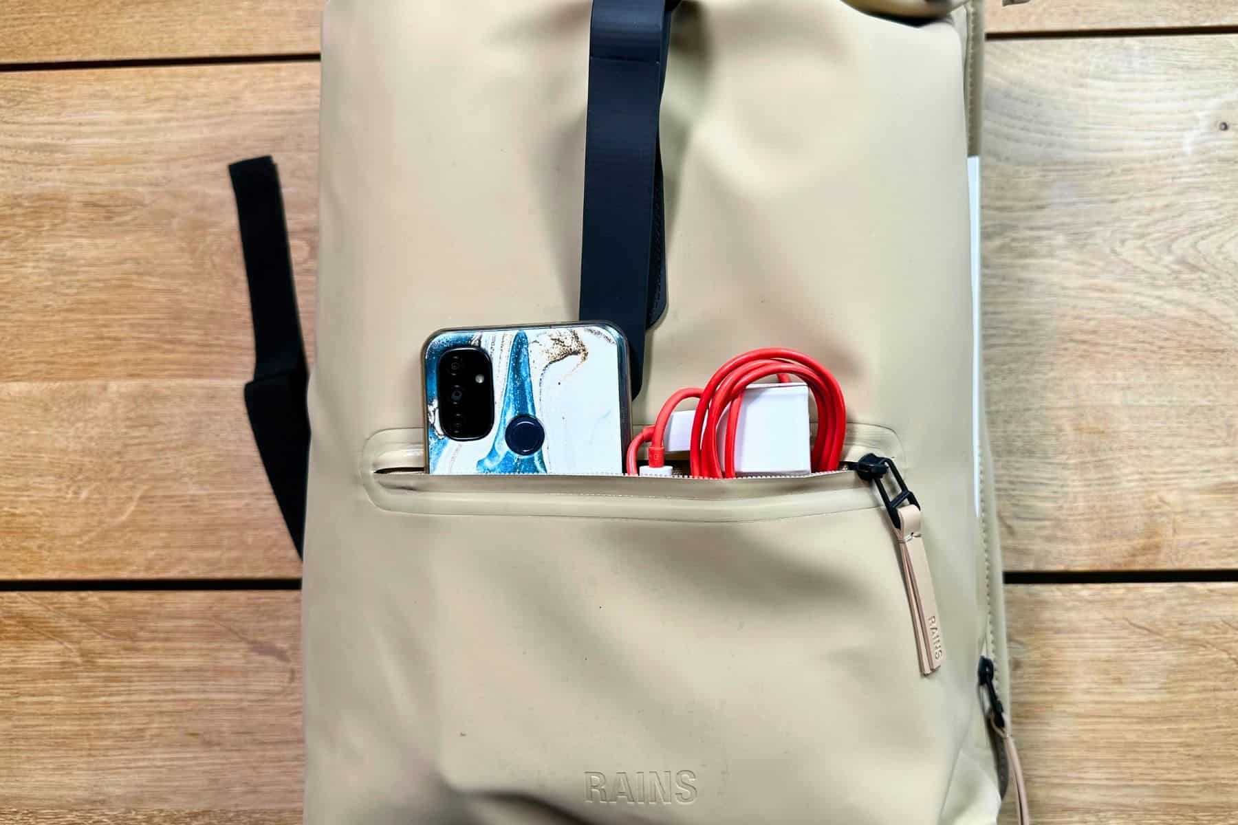 Rains Rolltop Rucksack 13l Front Pocket