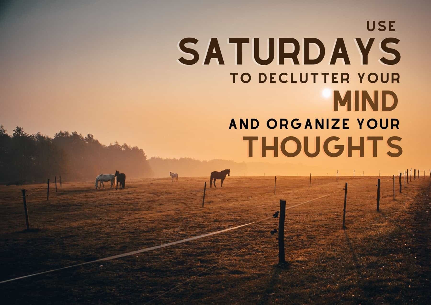 Saturday Quotes Use Saturdays To Declutter Your Mind And Organize Your Thoughts
