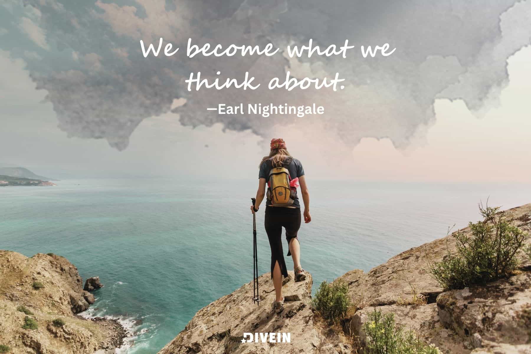 short Inspirational business quotes. we become what we think about