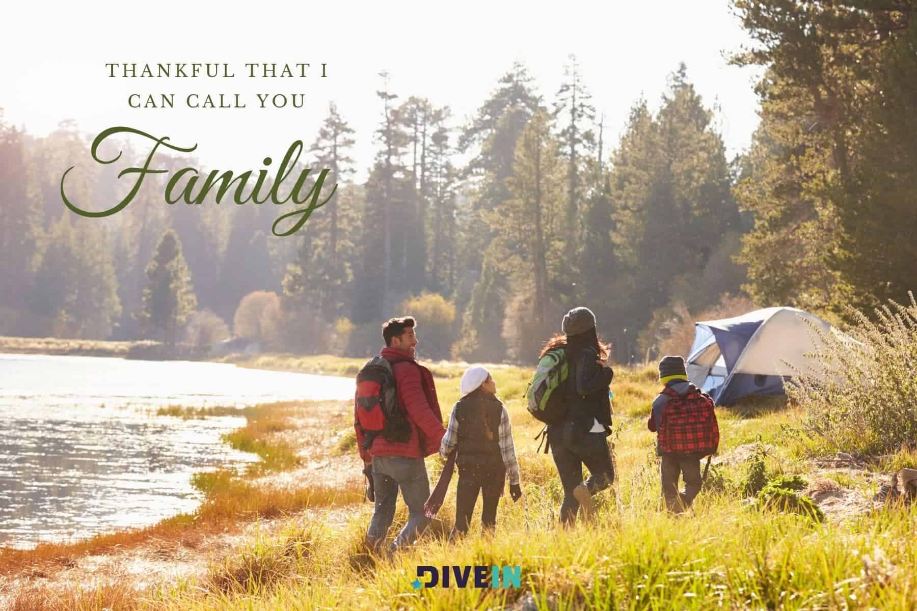 short family vacation captions for instagram. thankful that i can call you family.