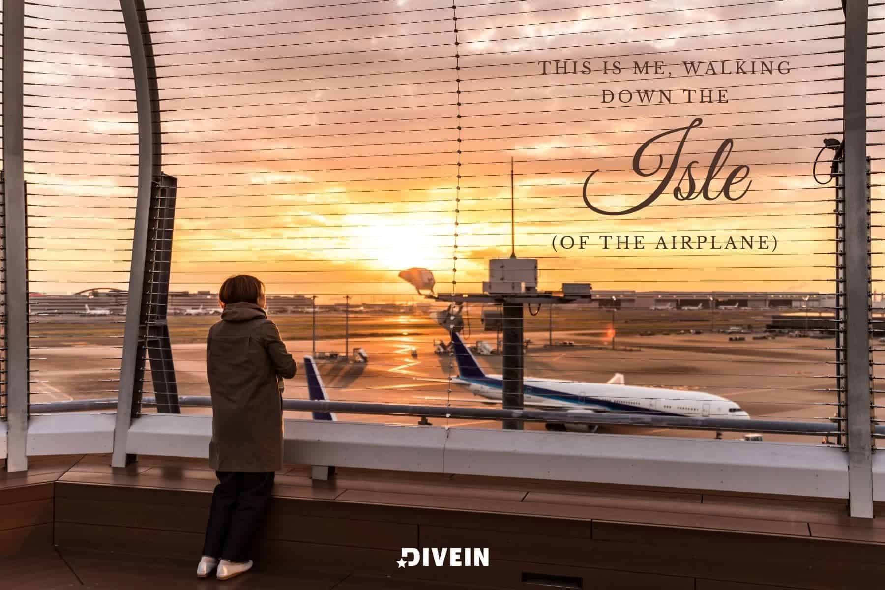 short funny vacation instagram captions. this is me walking down the aisle. of the airplane.