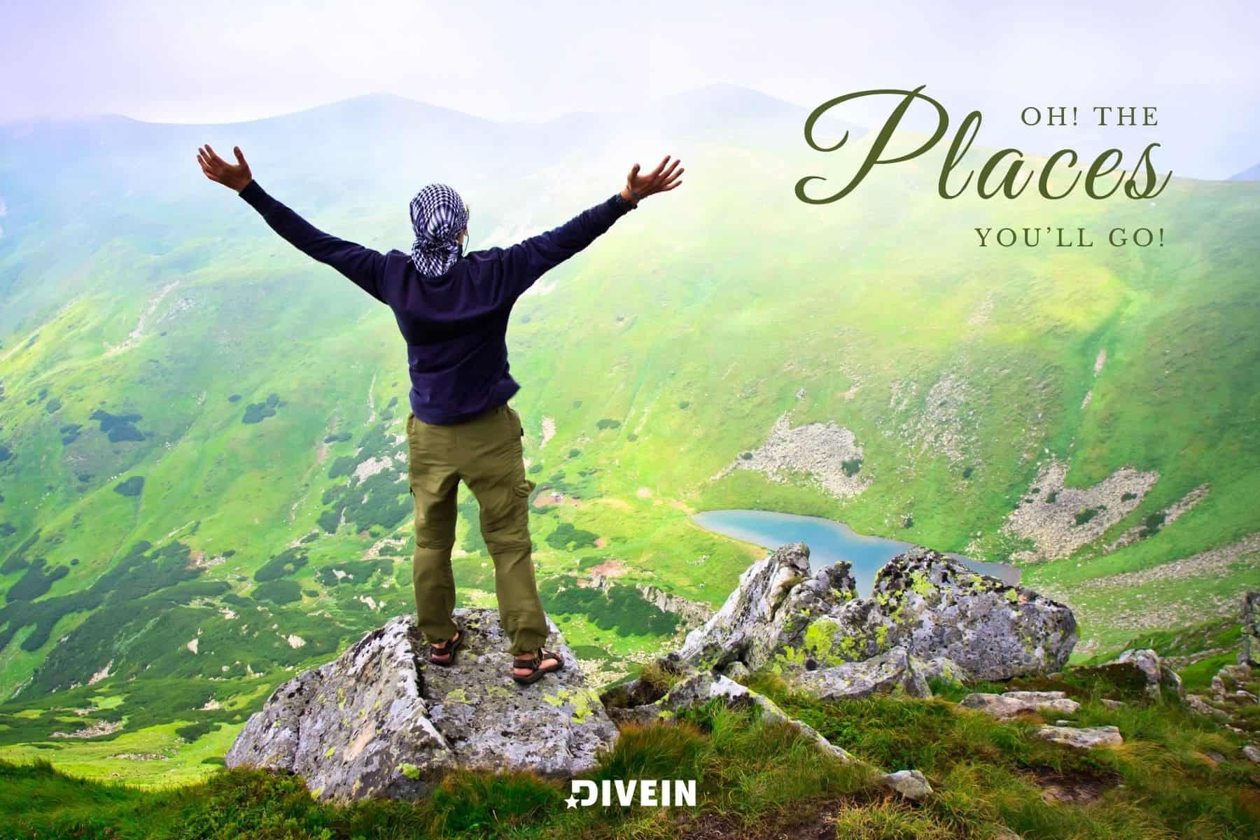 short vacation captions for instagram. oh the places youll go.