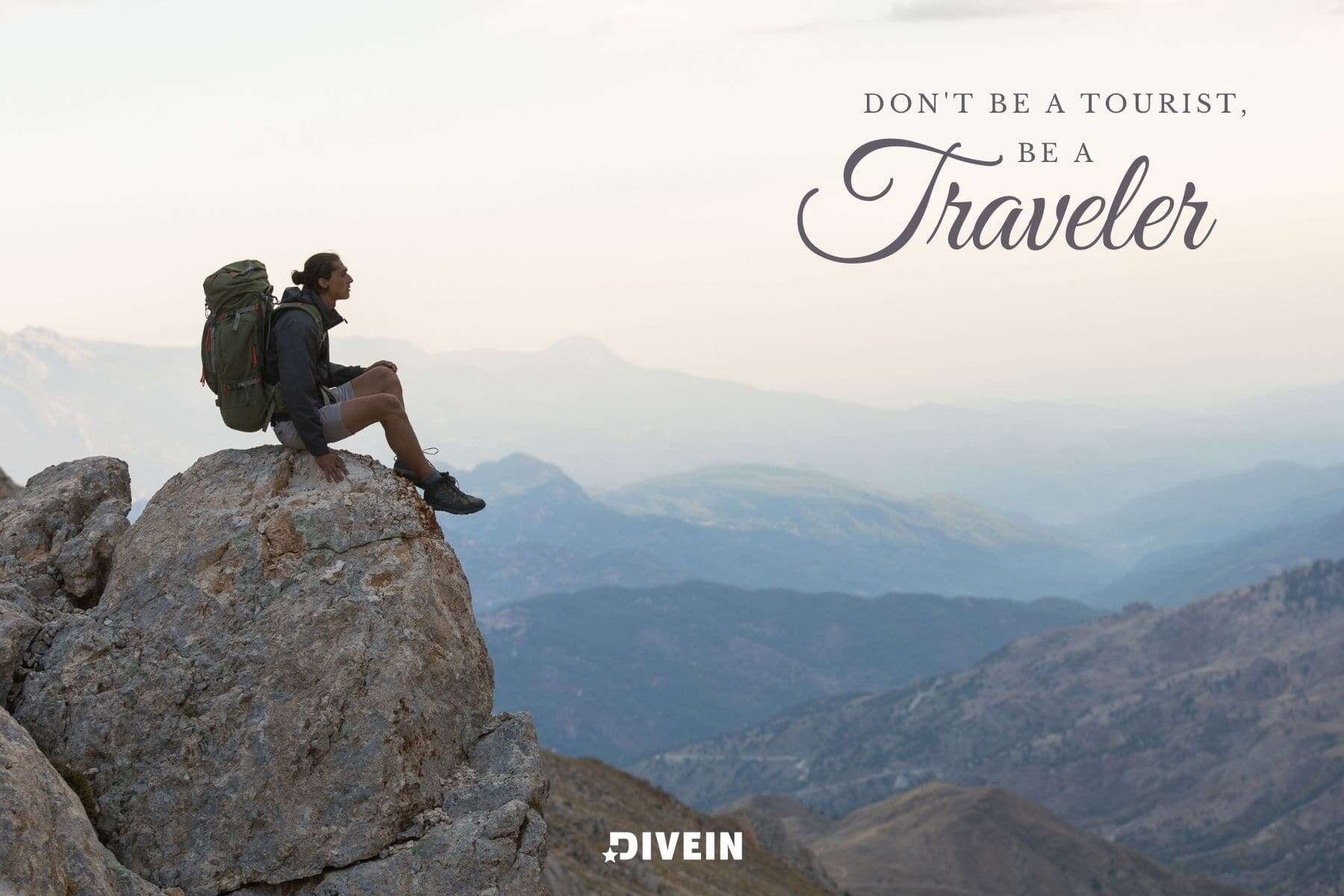 unique travel captions. dont be a tourist be a traveler.