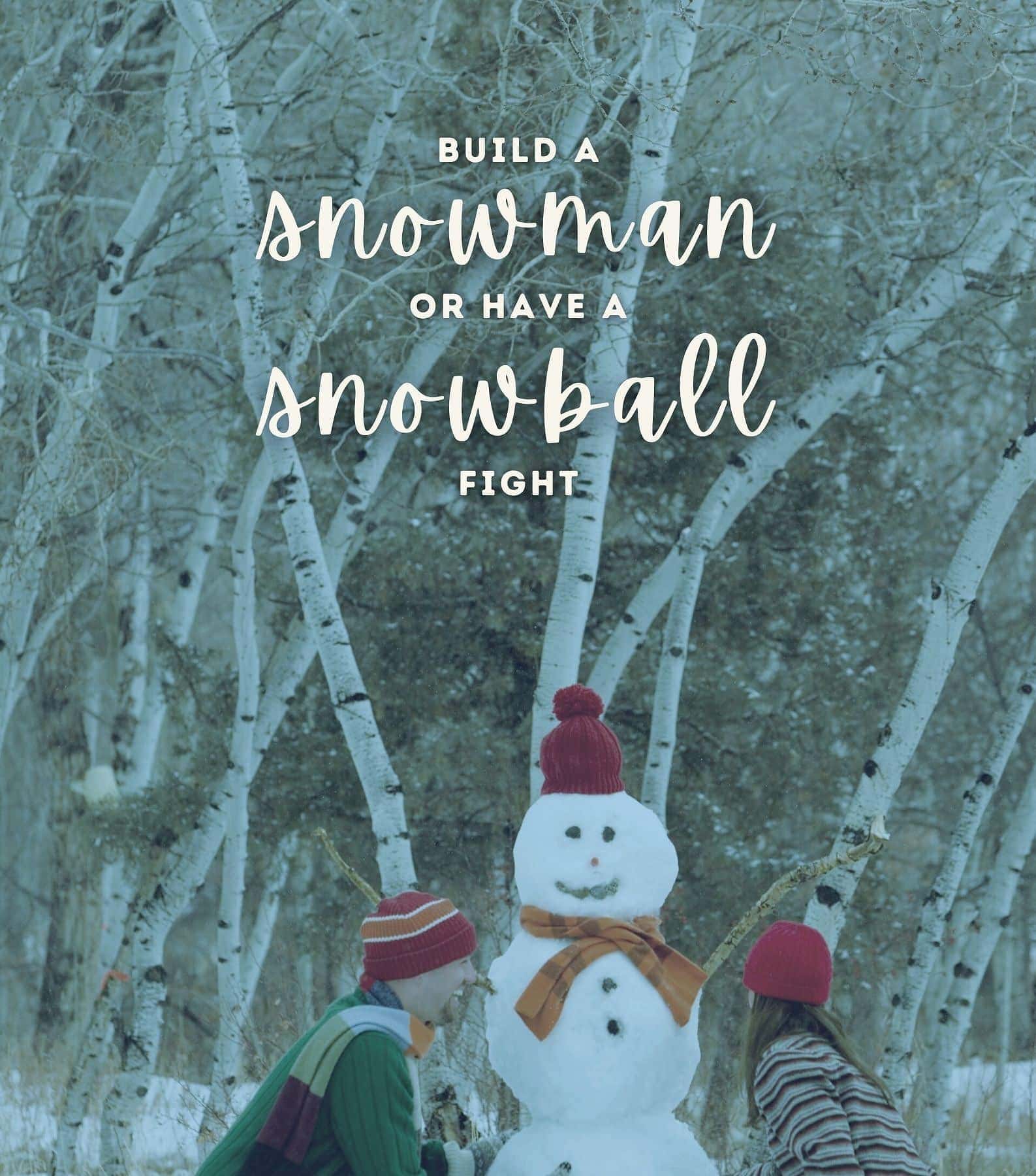 things to do with your boyfriend snowman