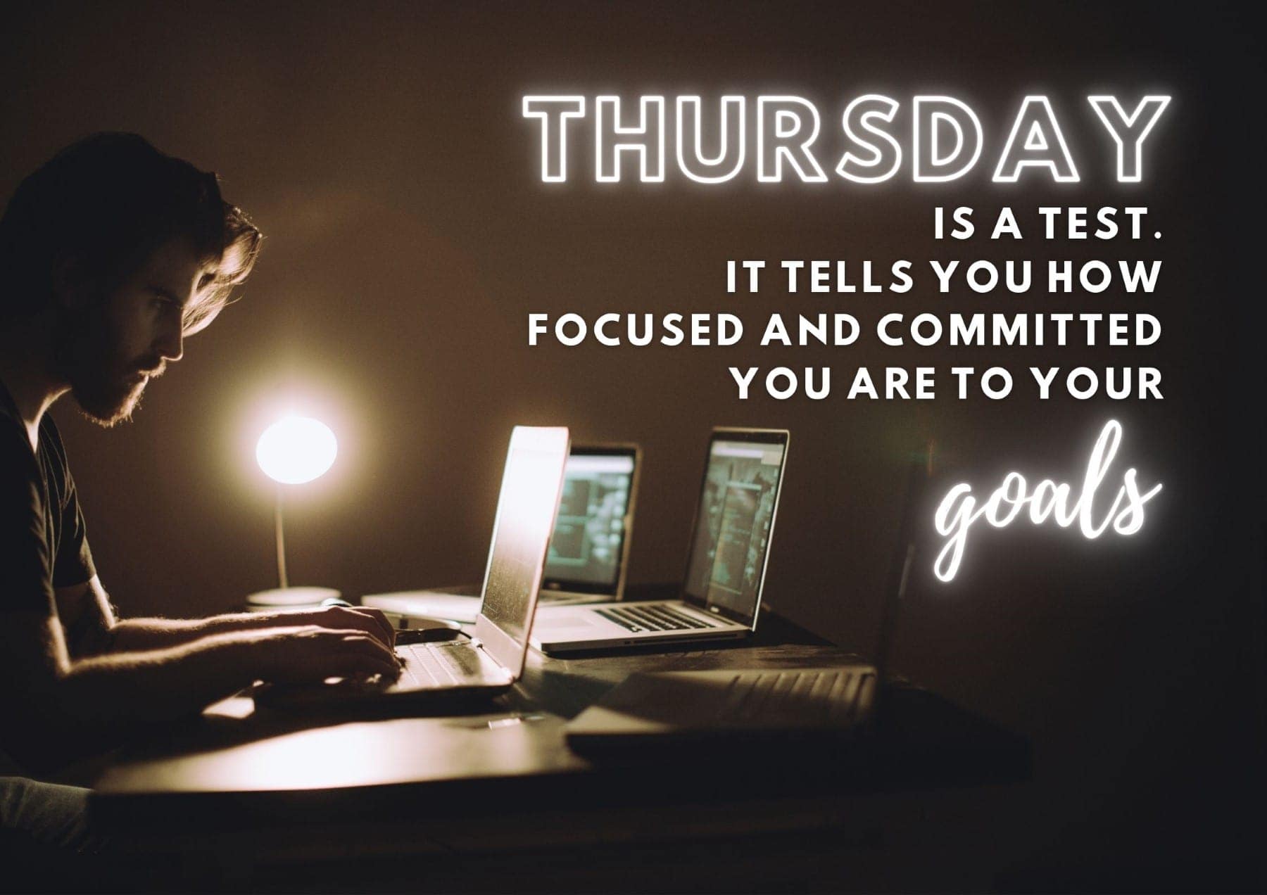 Thursday Quotes Thursday Is A Test It Tells You How Focused And Committed You Are To Your Goals