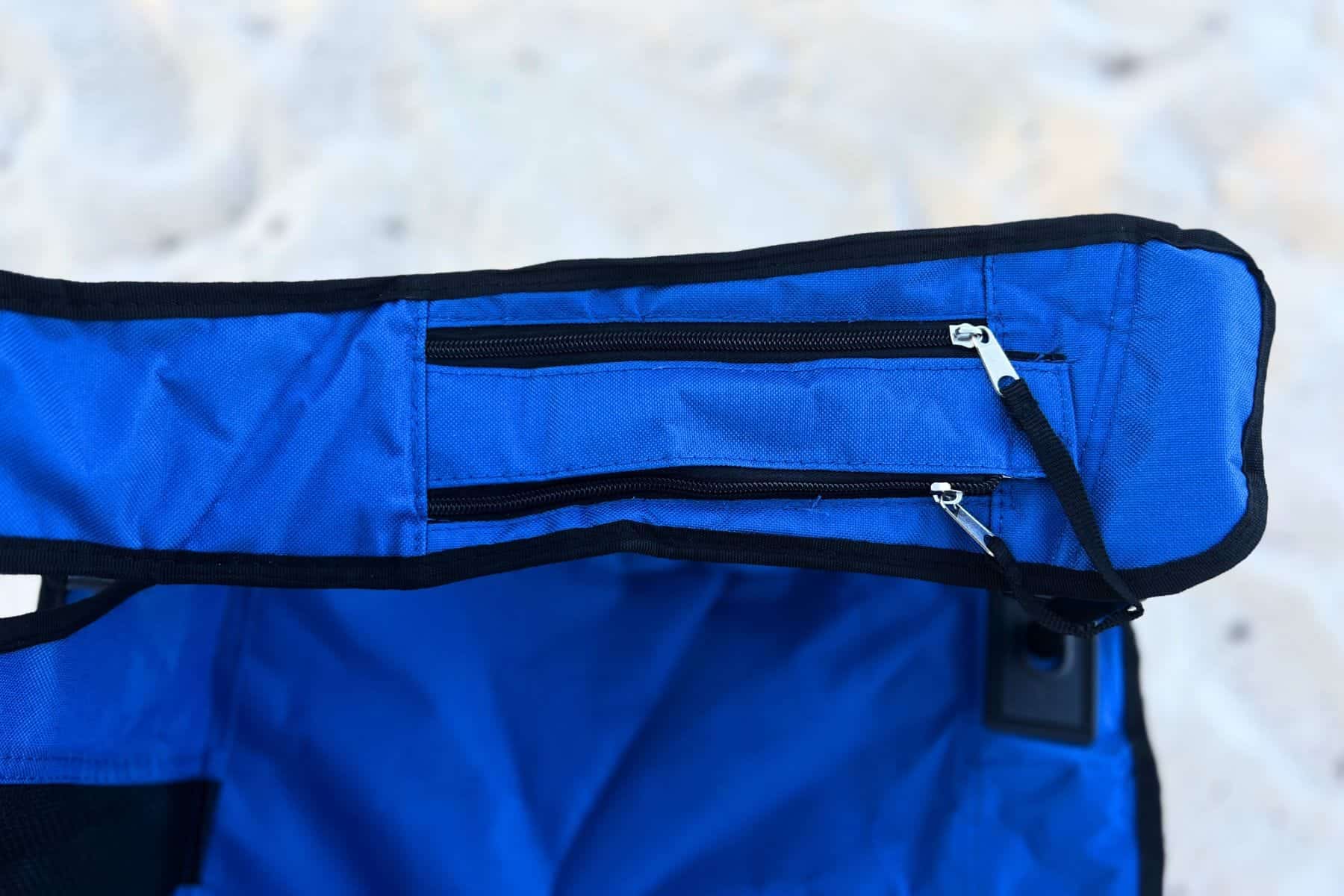Amazon Basics Beach Camp Chair Pocket Zipper