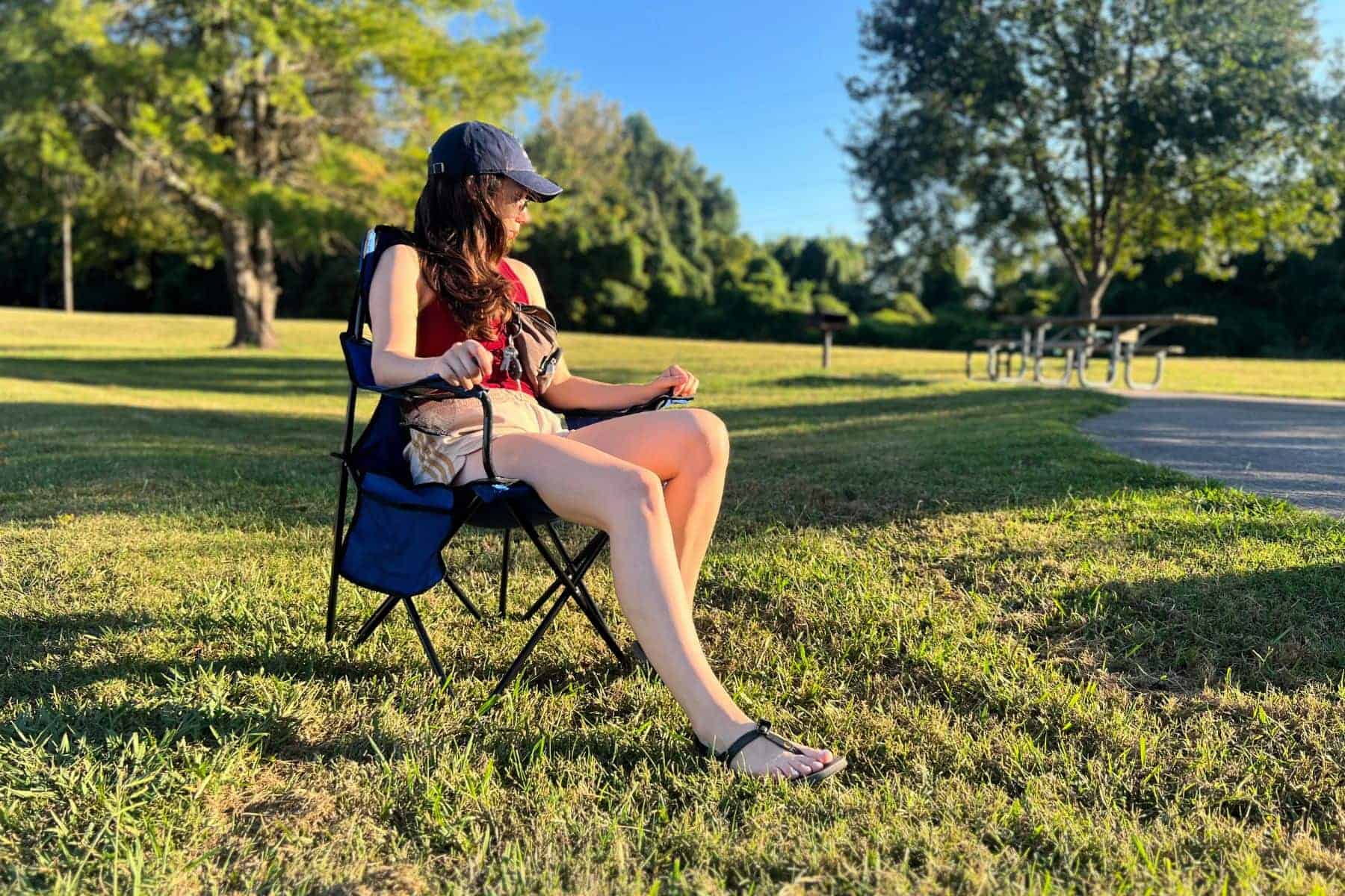 Amazonbasics Beach Camp Chair Steel Frame