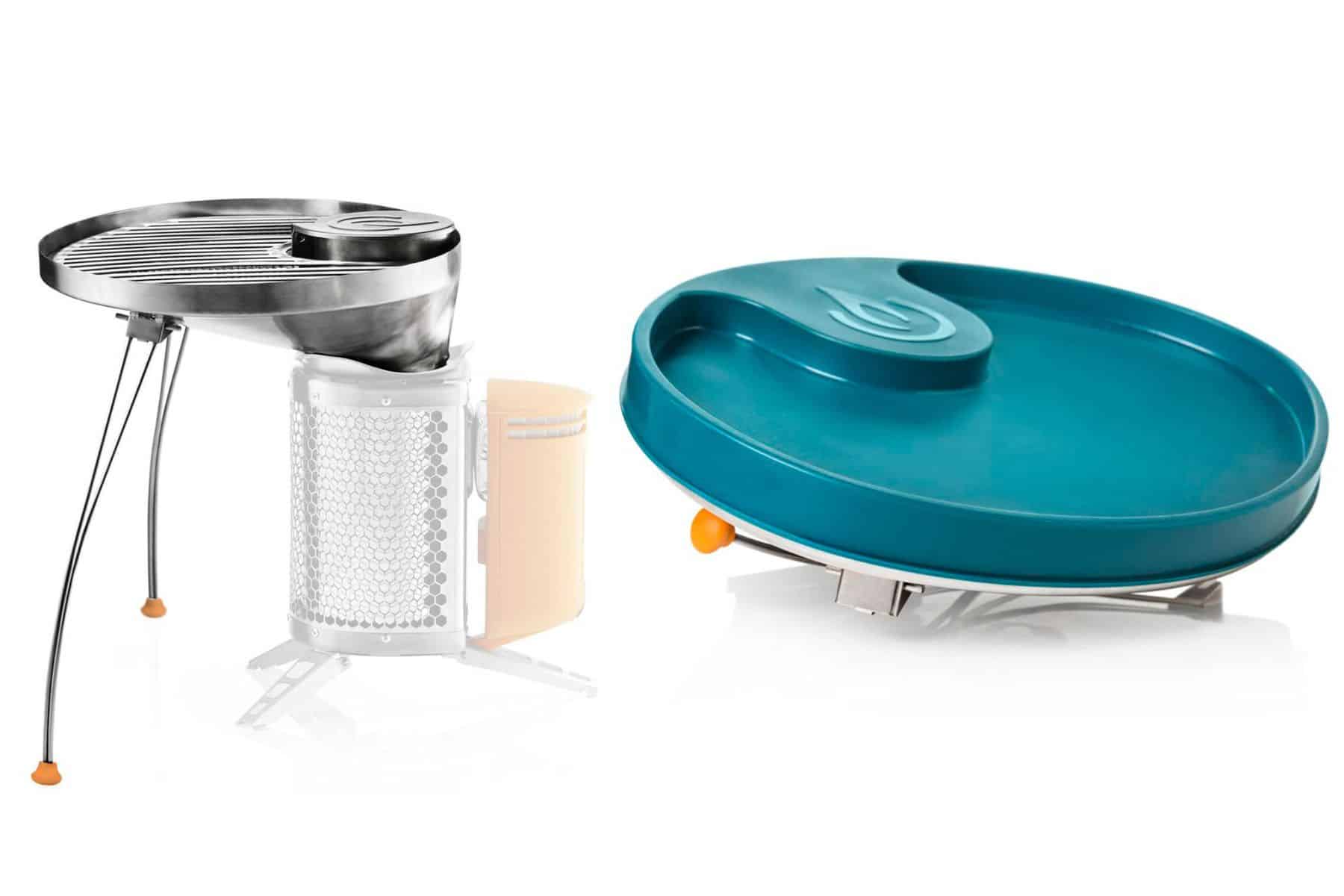 The Grill Plate is an accessory that turns the Biolite Camping Stove 2+ into a more versatile barbeque kit.