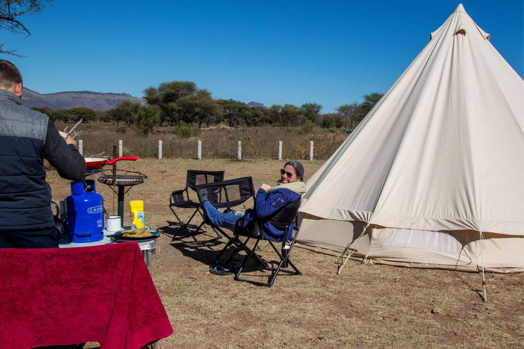 Camping In Winter Lightweight Hoodie