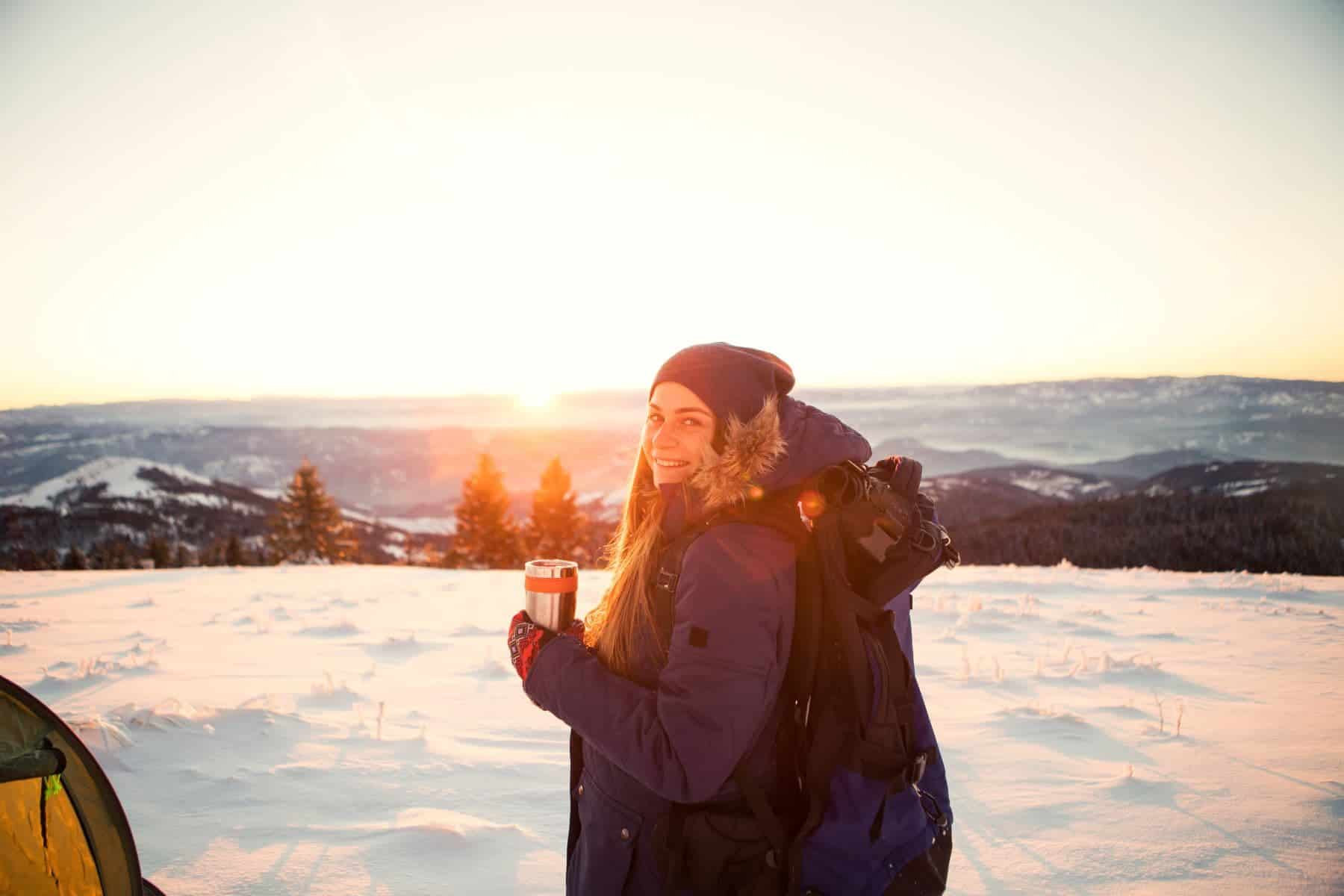 Camping In Winter Tent Clothing