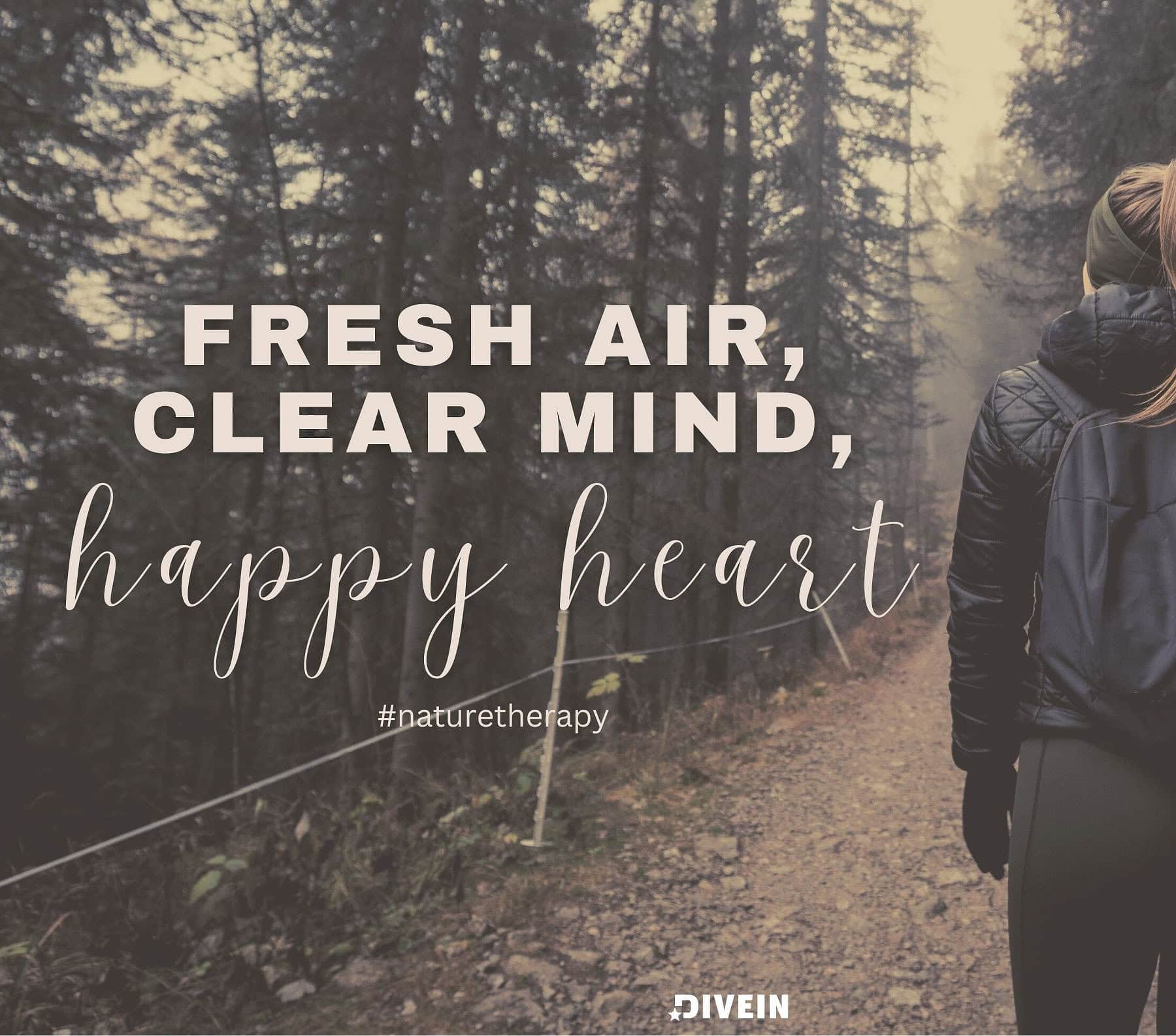 Hiking Captions For Instagram. Fresh air, clear mind, happy heart.